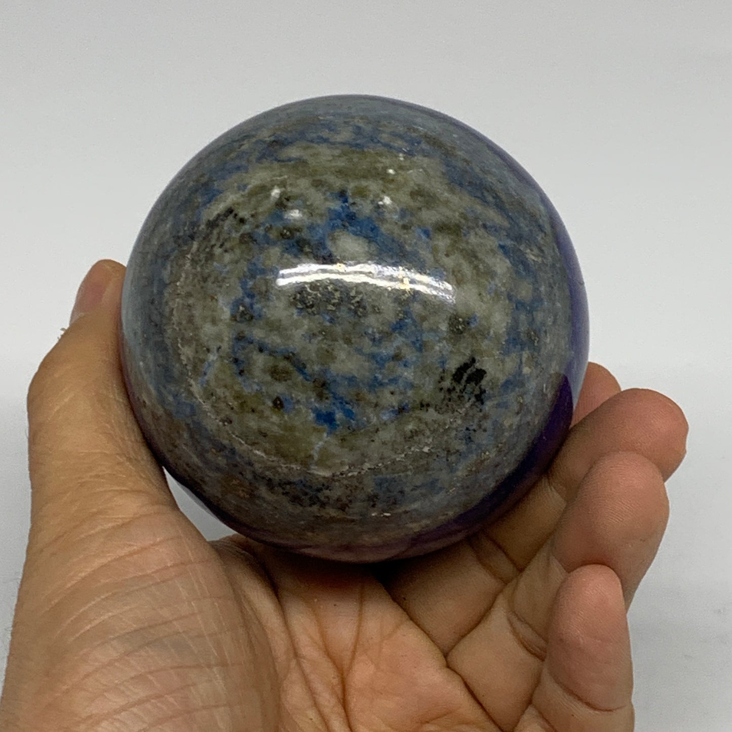 1.43 lbs, 3" (75mm), Lapis Lazuli Sphere Ball Gemstone @Afghanistan, B33235