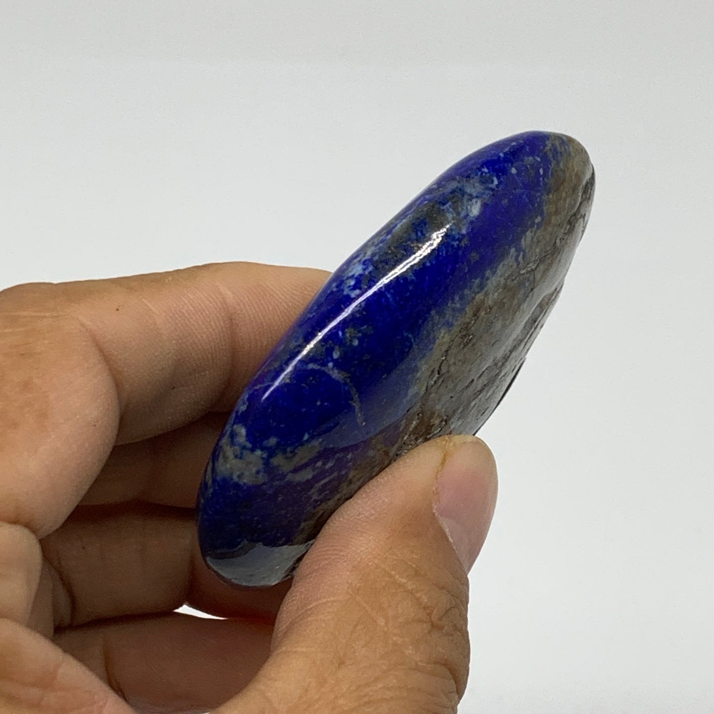 75.8g, 2.5"x1.7"x0.7", Natural Lapis Lazuli Palm Stone @Afghanistan, B36728