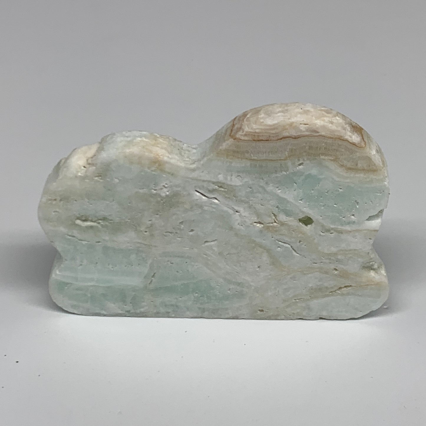 75.9g, 3"x2.1"x0.3", Natural Caribbean Calcite Cloud Crystal @Afghanistan, B3195