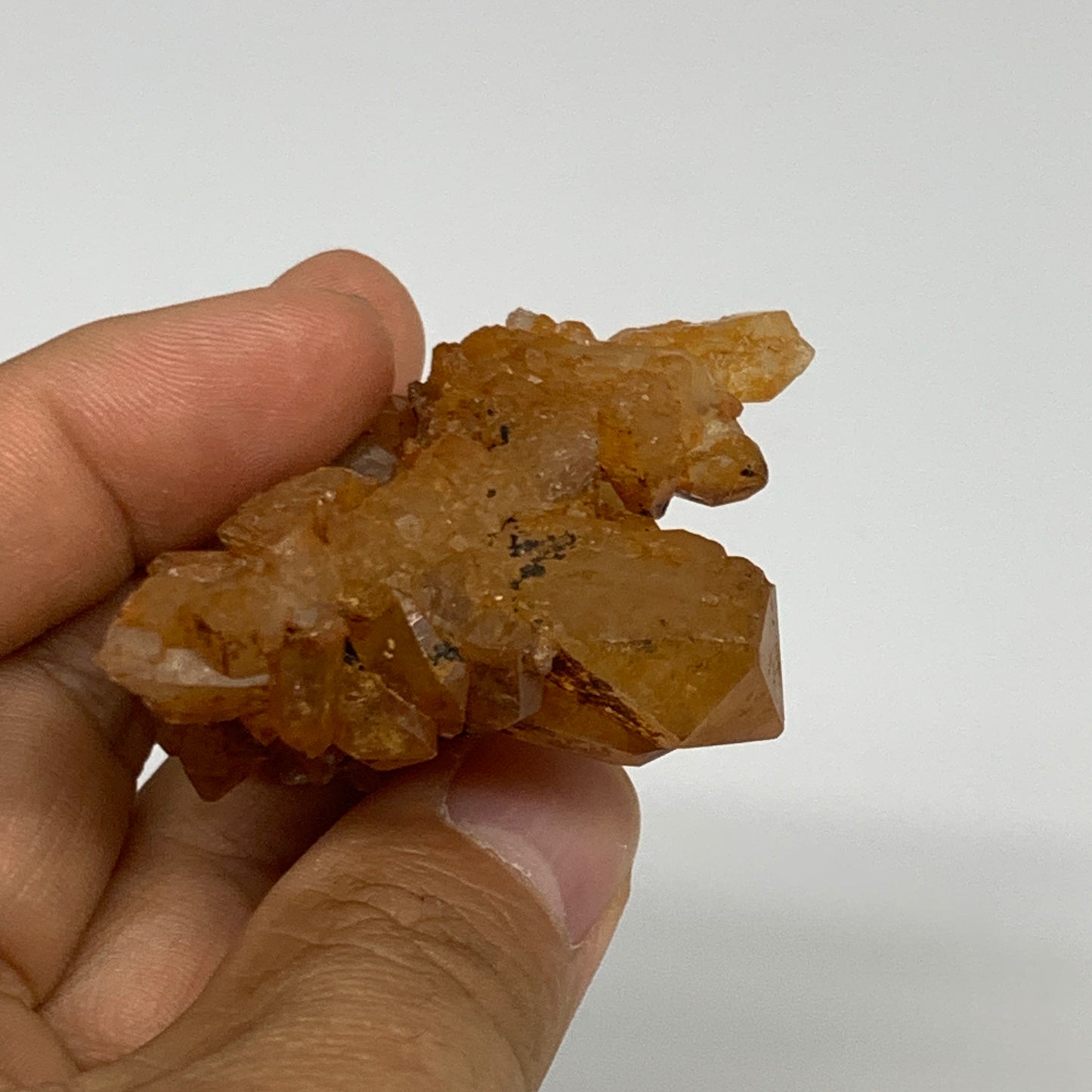 46.7g, 2.3"x2.1"x0.9", Orange Quartz Cluster Crystal Terminated @Brazil, B28938