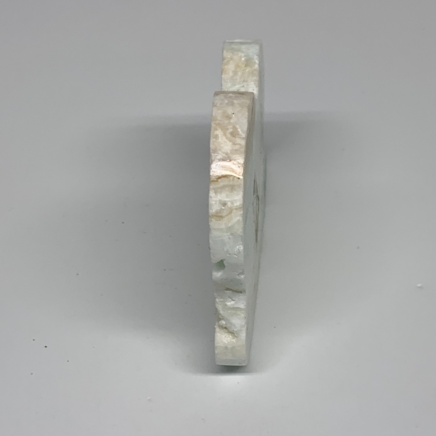 75.9g, 3"x2.1"x0.3", Natural Caribbean Calcite Cloud Crystal @Afghanistan, B3195