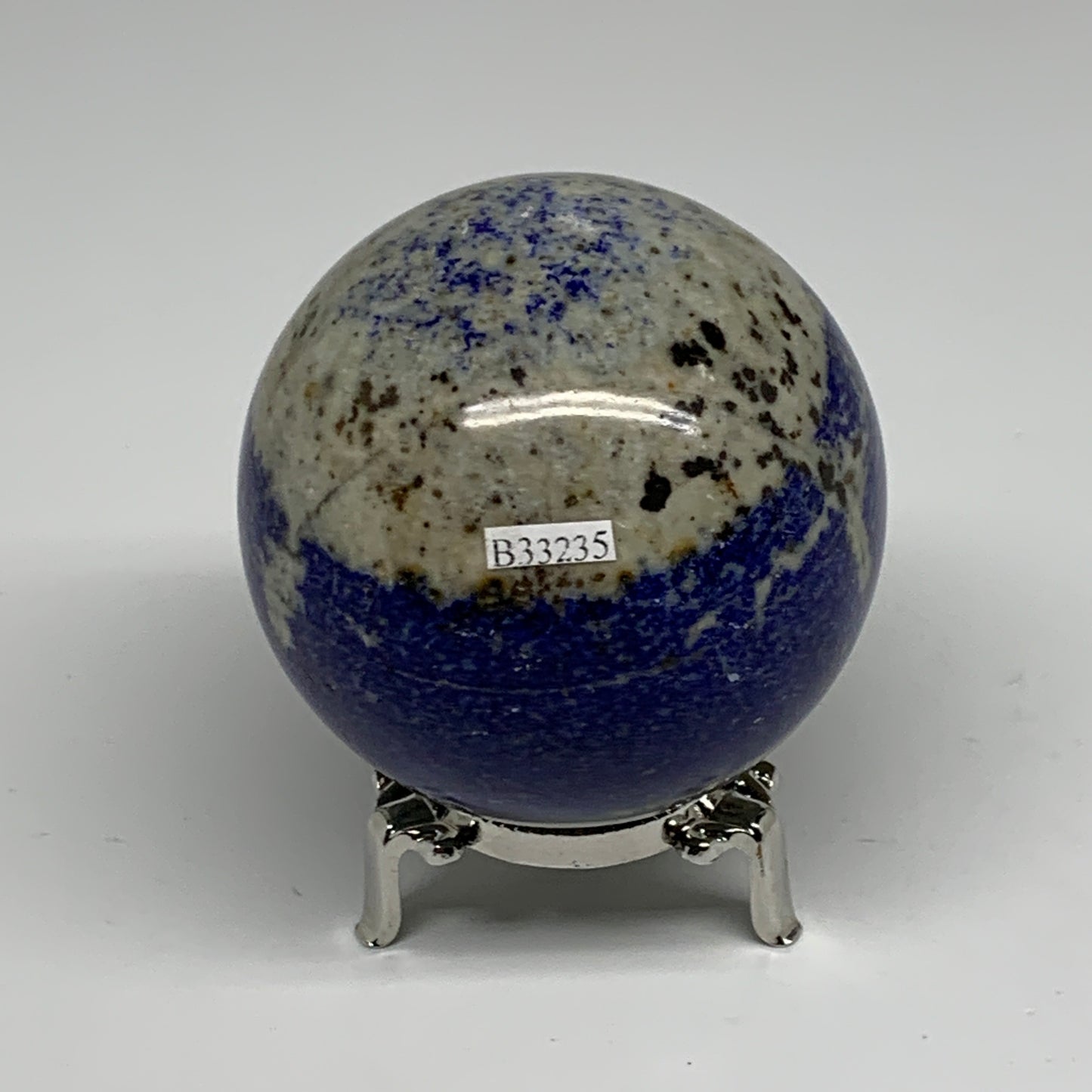 1.43 lbs, 3" (75mm), Lapis Lazuli Sphere Ball Gemstone @Afghanistan, B33235