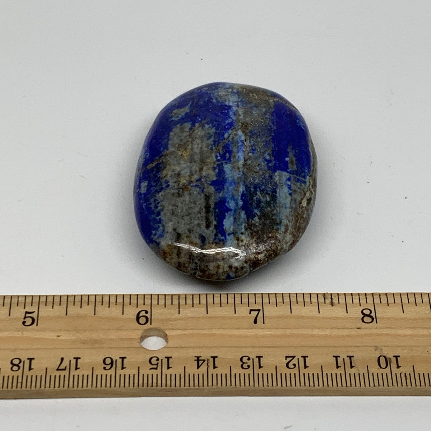 75.8g, 2.5"x1.7"x0.7", Natural Lapis Lazuli Palm Stone @Afghanistan, B36728