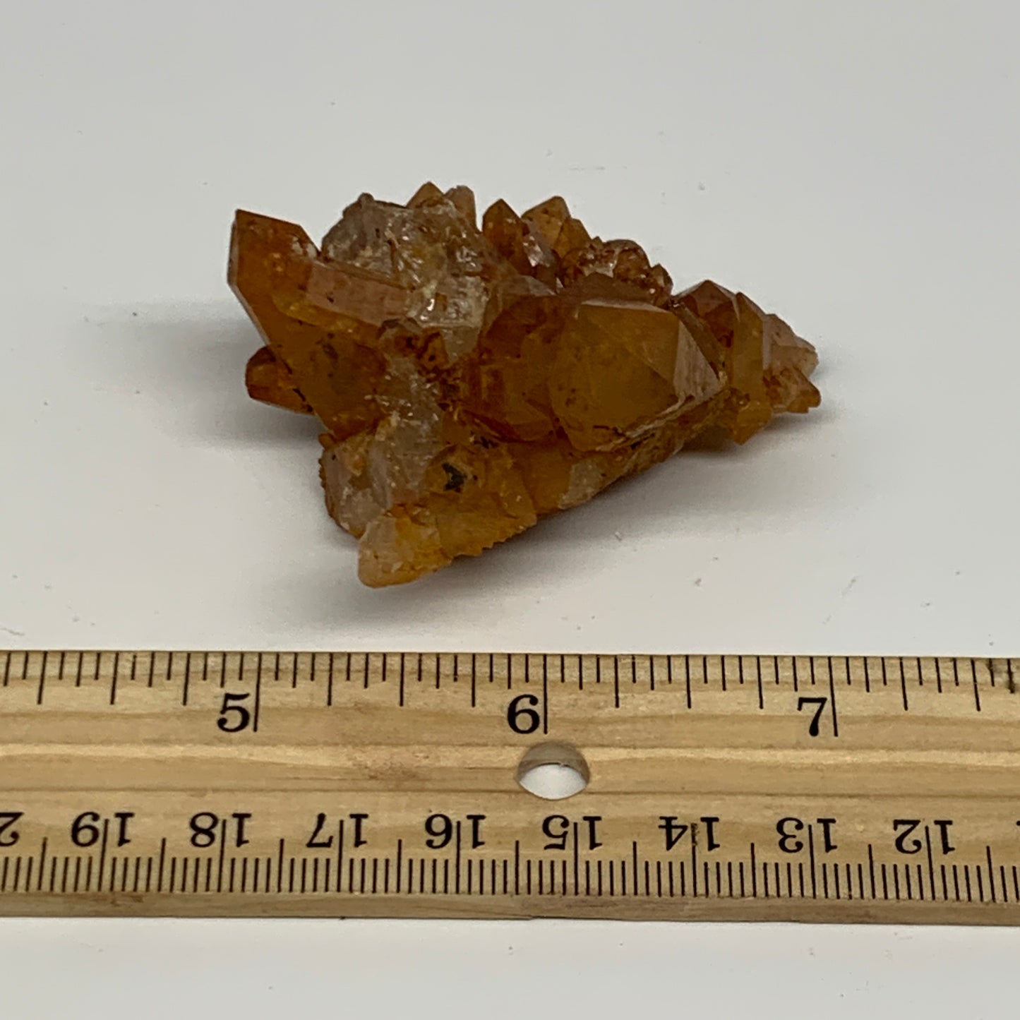 46.7g, 2.3"x2.1"x0.9", Orange Quartz Cluster Crystal Terminated @Brazil, B28938