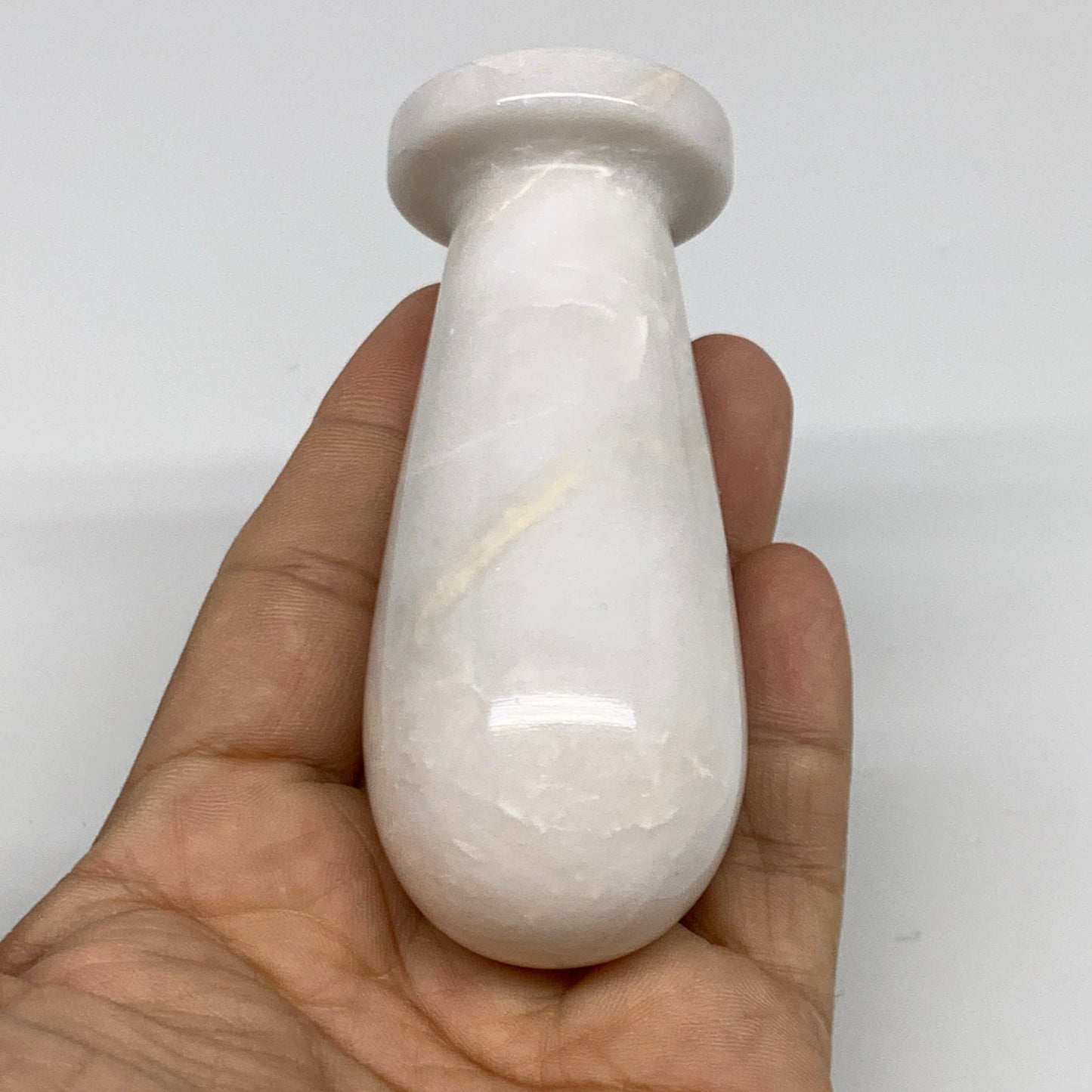 1.34 lbs, 3"x3", Natural Marble Crystal Pestle and Mortar Handmade, B32572