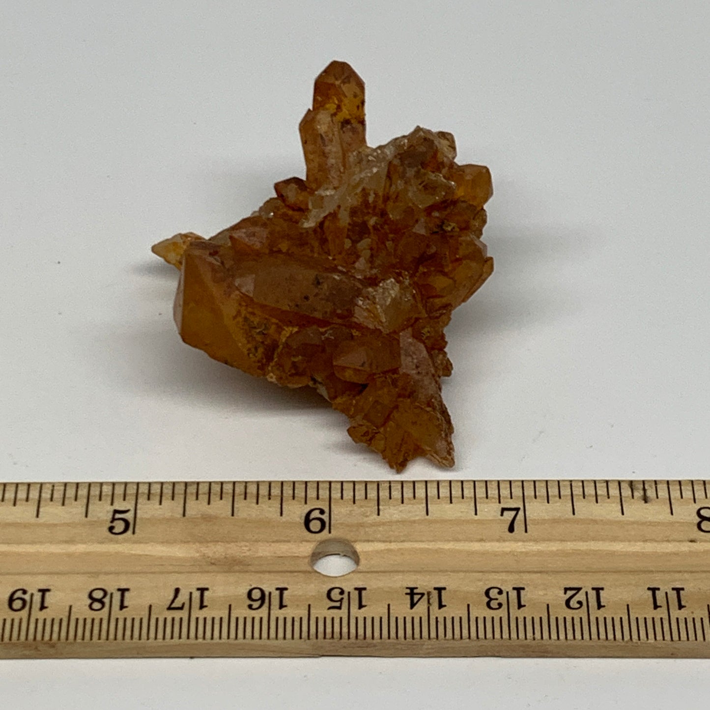 46.7g, 2.3"x2.1"x0.9", Orange Quartz Cluster Crystal Terminated @Brazil, B28938