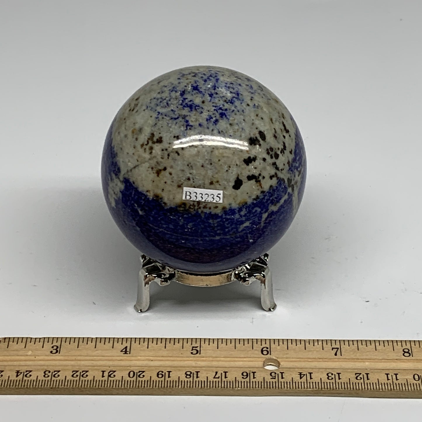 1.43 lbs, 3" (75mm), Lapis Lazuli Sphere Ball Gemstone @Afghanistan, B33235