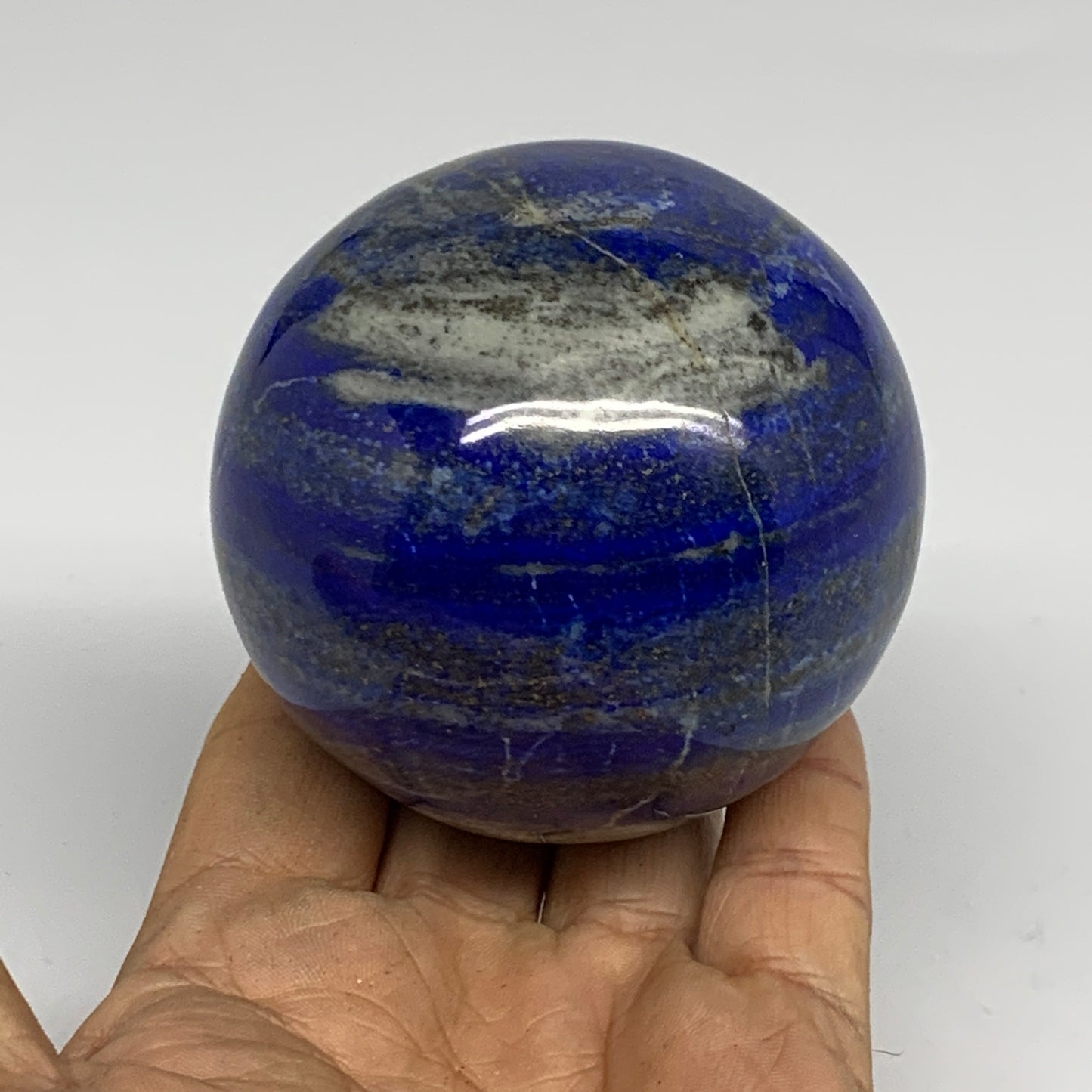 1.28 lbs, 2.8" (72mm), Lapis Lazuli Sphere Ball Gemstone @Afghanistan, B33236