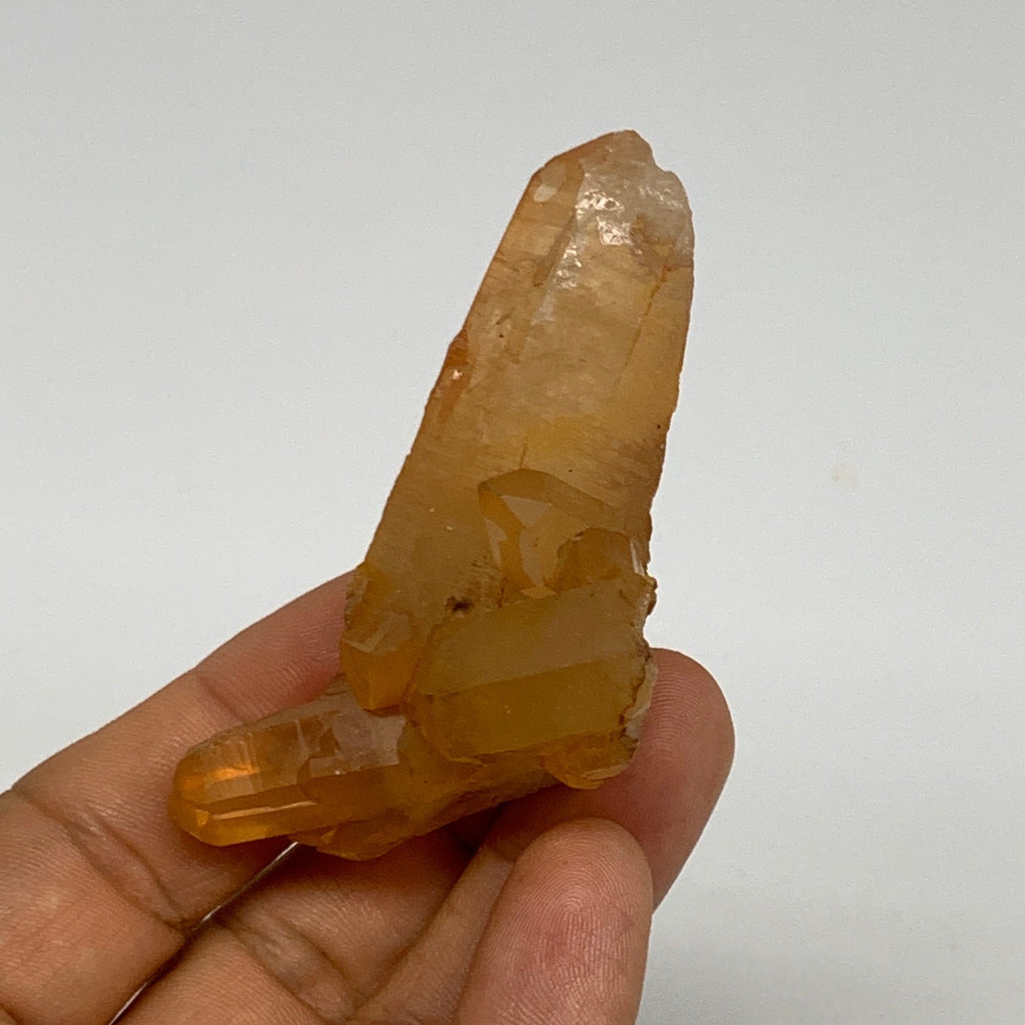 52.2g, 2.8"x1.8"x1", Orange Quartz Cluster Crystal Terminated @Brazil, B28939