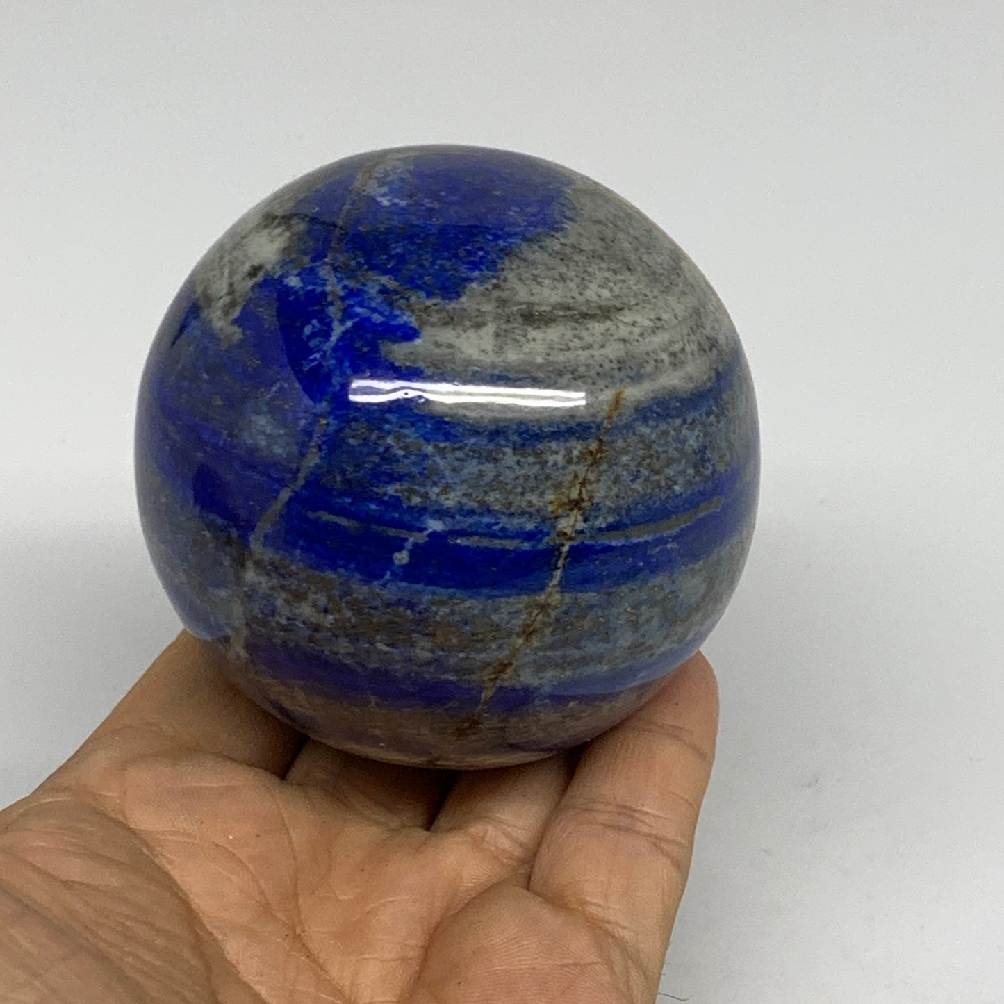1.28 lbs, 2.8" (72mm), Lapis Lazuli Sphere Ball Gemstone @Afghanistan, B33236