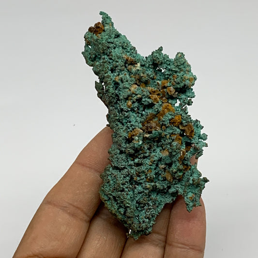 86g, 3.4"x1.5"x0.9", Malachite on Native Copper Mineral Specimens, B33965
