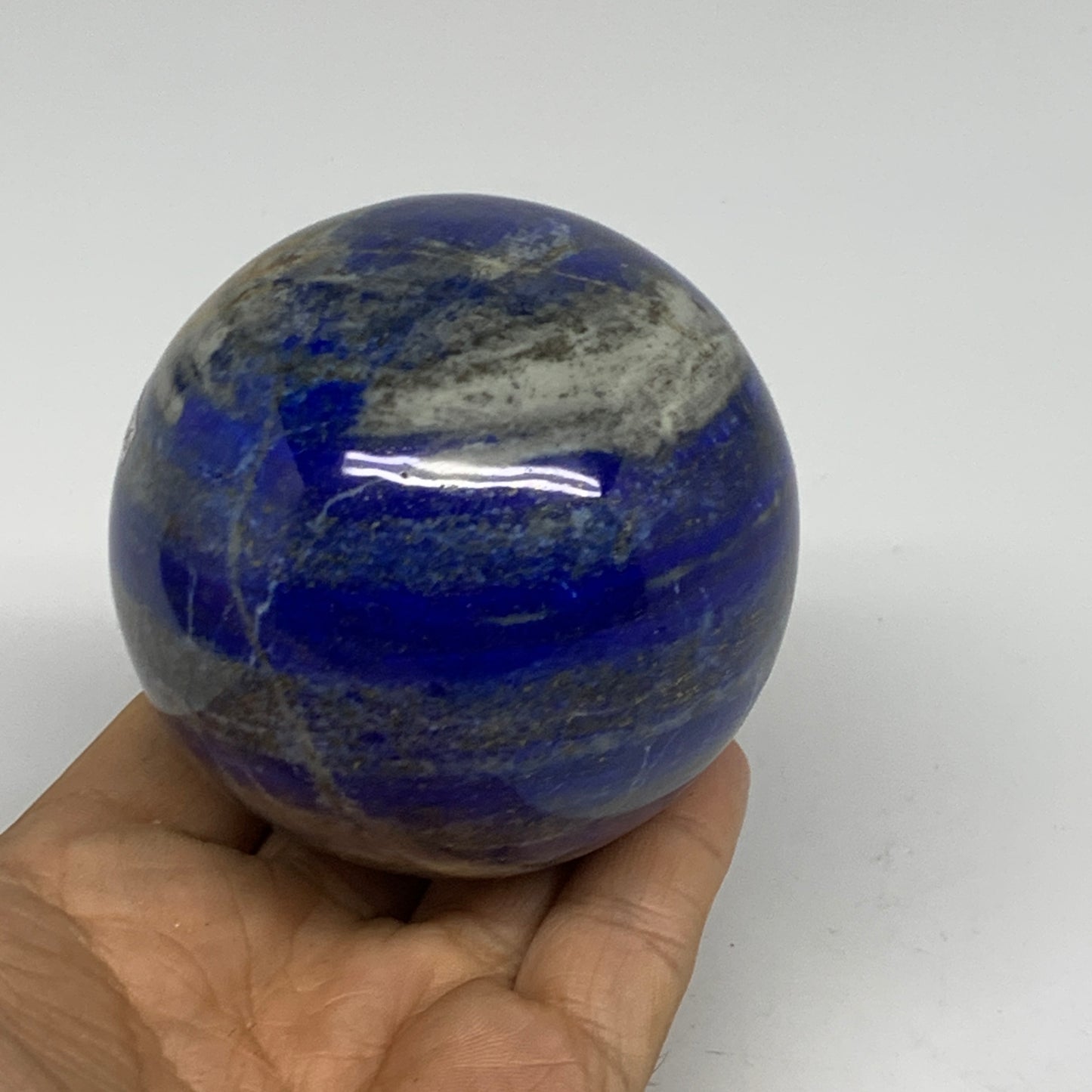 1.28 lbs, 2.8" (72mm), Lapis Lazuli Sphere Ball Gemstone @Afghanistan, B33236