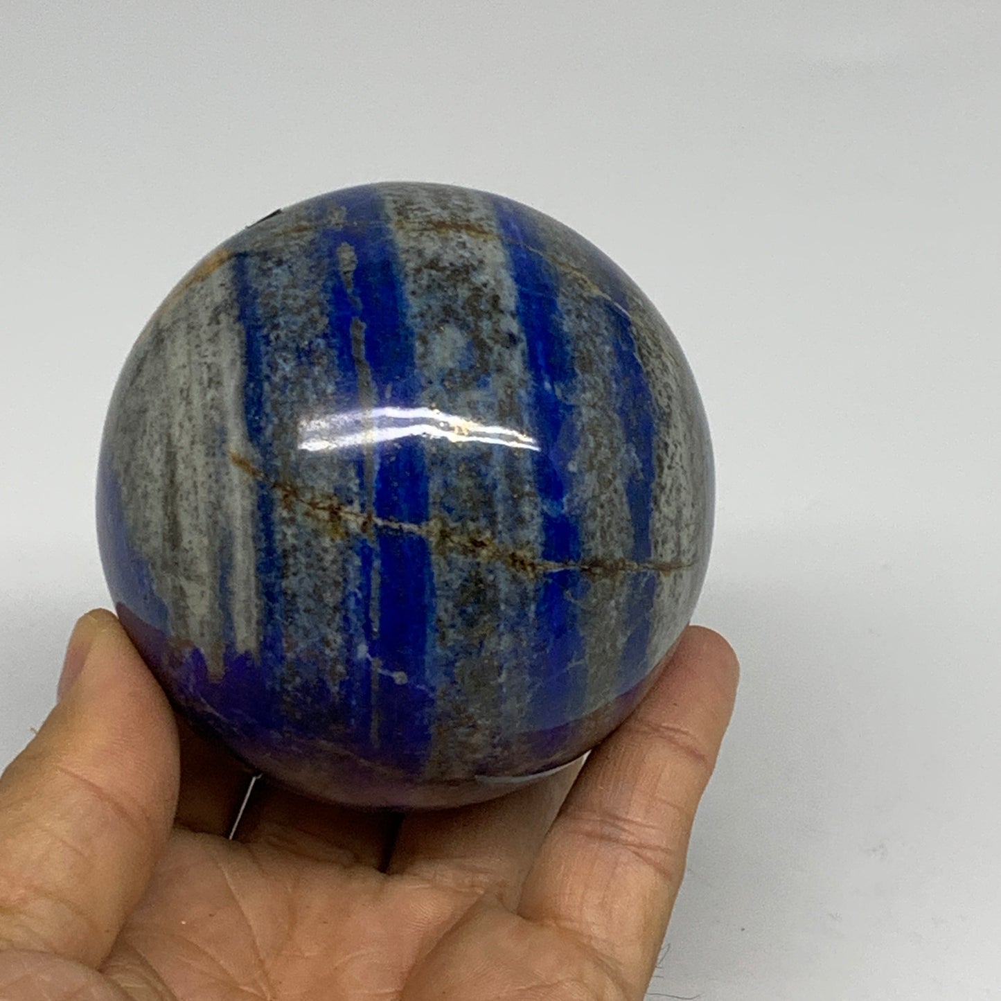 1.28 lbs, 2.8" (72mm), Lapis Lazuli Sphere Ball Gemstone @Afghanistan, B33236