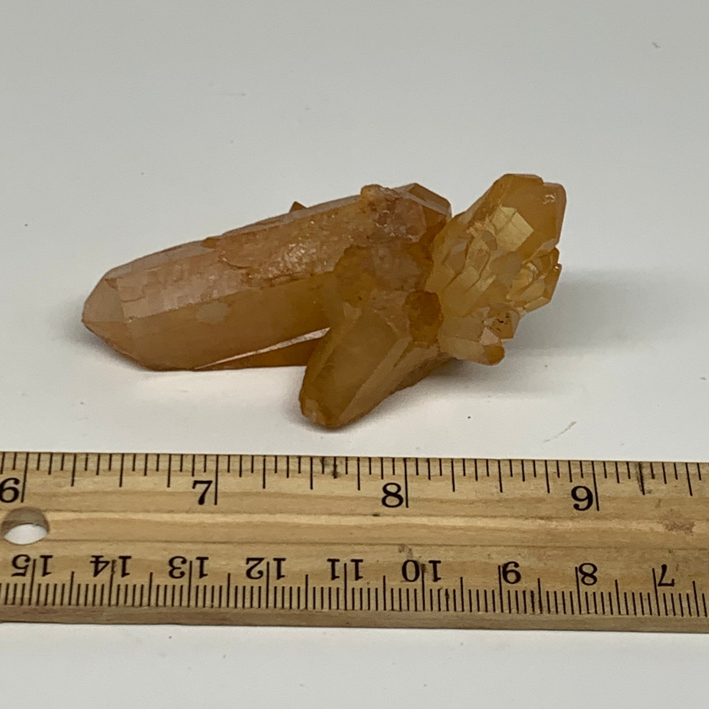 52.2g, 2.8"x1.8"x1", Orange Quartz Cluster Crystal Terminated @Brazil, B28939