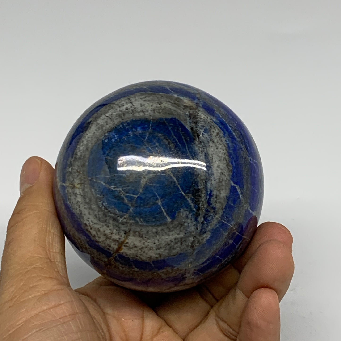 1.28 lbs, 2.8" (72mm), Lapis Lazuli Sphere Ball Gemstone @Afghanistan, B33236