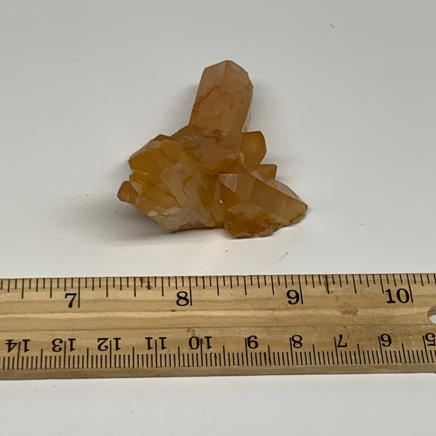 52.2g, 2.8"x1.8"x1", Orange Quartz Cluster Crystal Terminated @Brazil, B28939