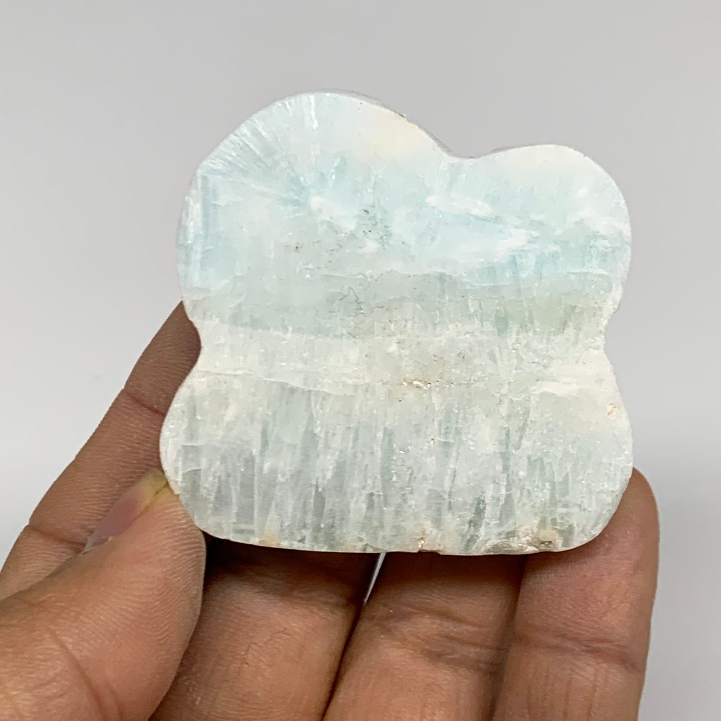 60.1g, 1.9"x1.9"x0.4", Natural Caribbean Calcite Cloud Crystal @Afghanistan, B31