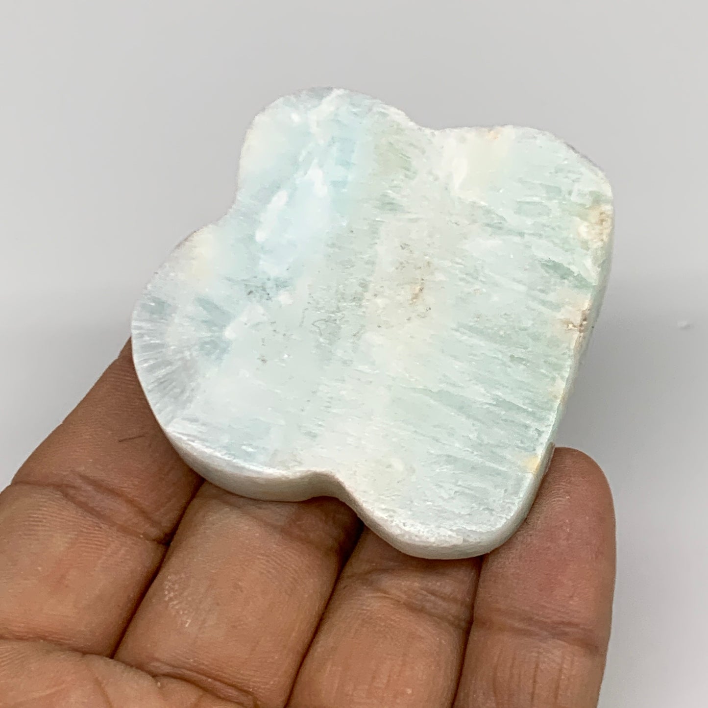 60.1g, 1.9"x1.9"x0.4", Natural Caribbean Calcite Cloud Crystal @Afghanistan, B31