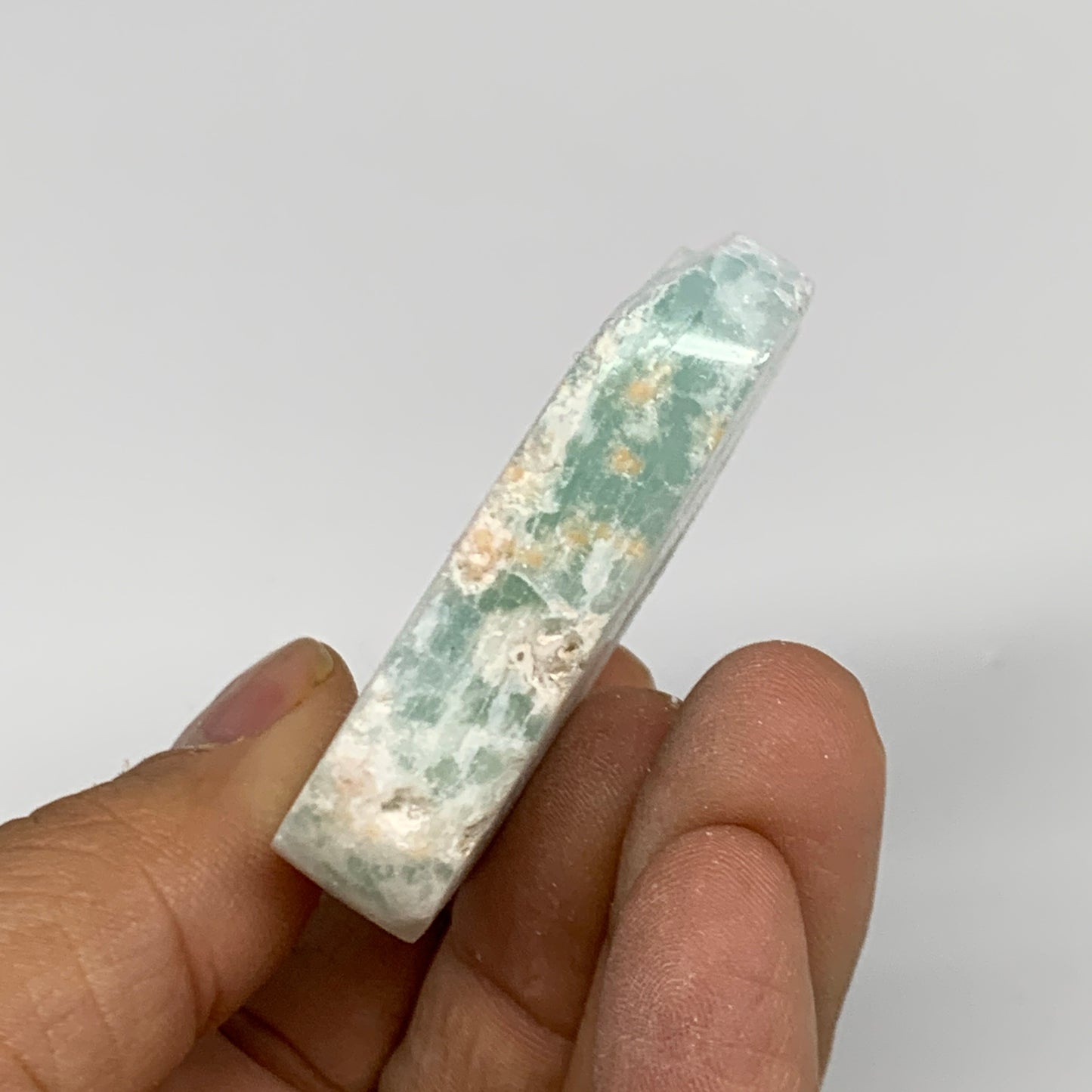 60.1g, 1.9"x1.9"x0.4", Natural Caribbean Calcite Cloud Crystal @Afghanistan, B31