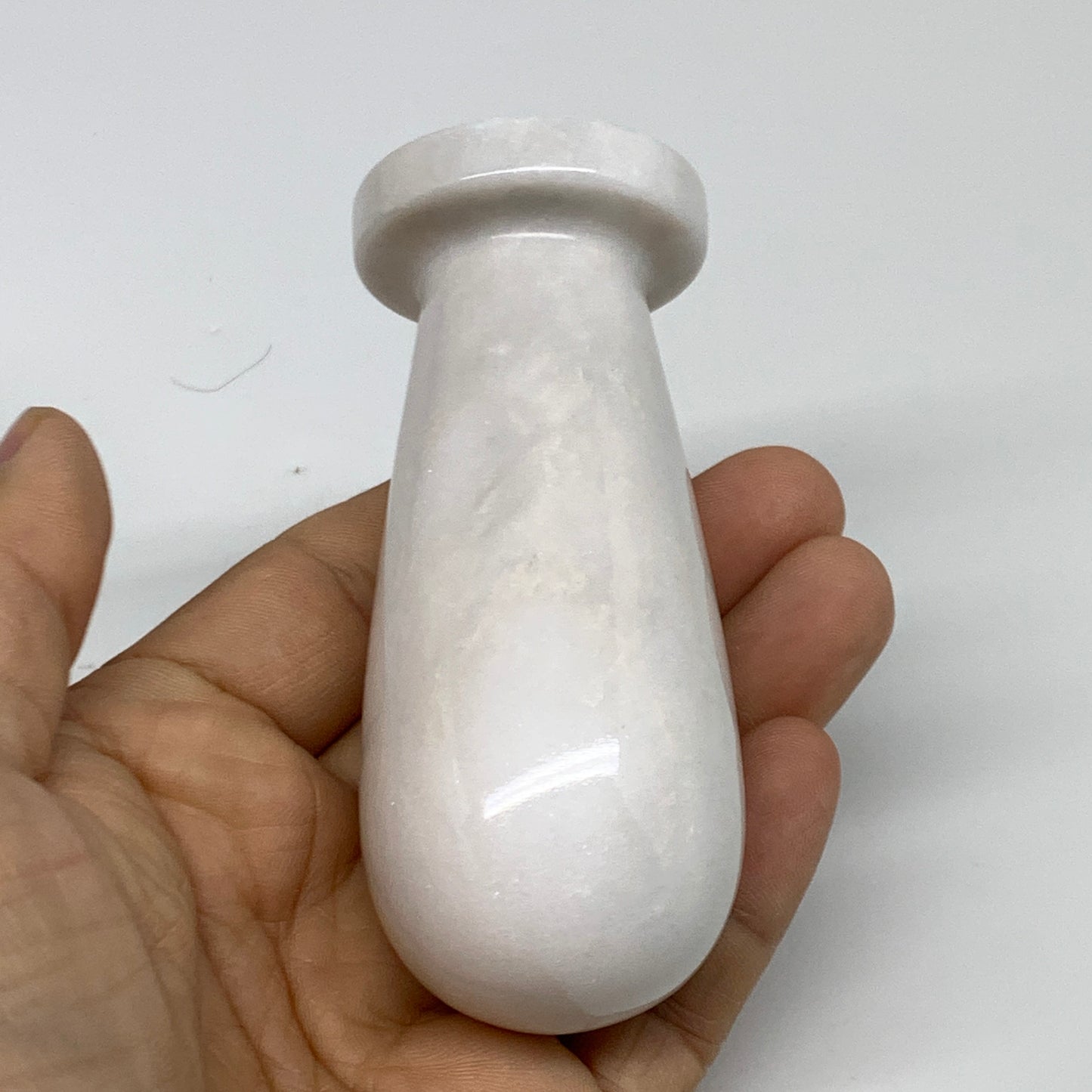 1.3 lbs, 2.9"x3", Natural Marble Crystal Pestle and Mortar Handmade, B32573