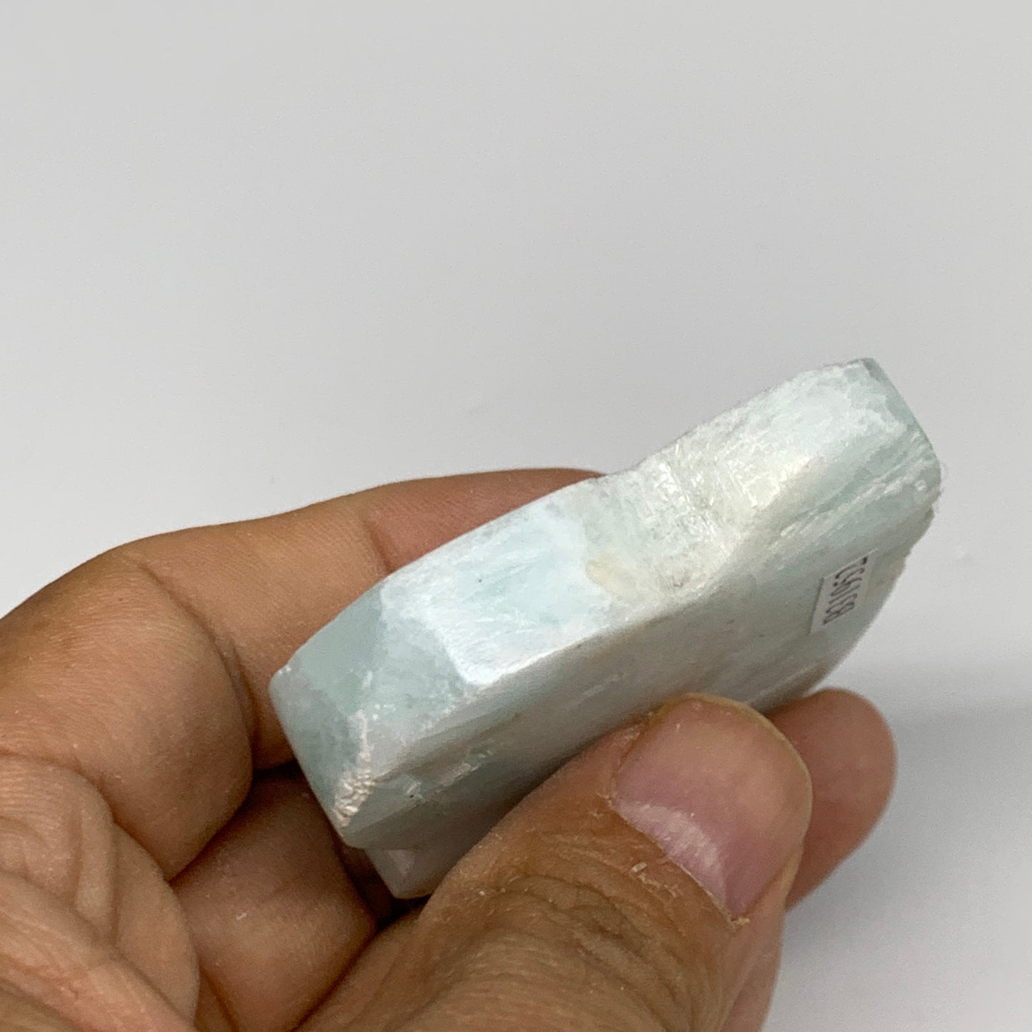 60.1g, 1.9"x1.9"x0.4", Natural Caribbean Calcite Cloud Crystal @Afghanistan, B31