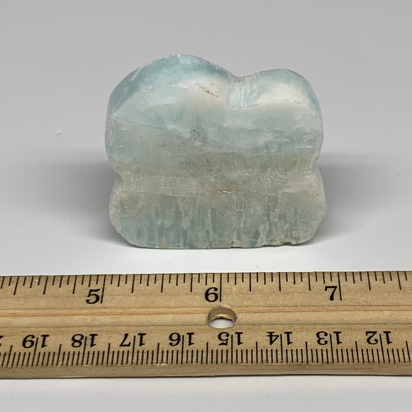 60.1g, 1.9"x1.9"x0.4", Natural Caribbean Calcite Cloud Crystal @Afghanistan, B31