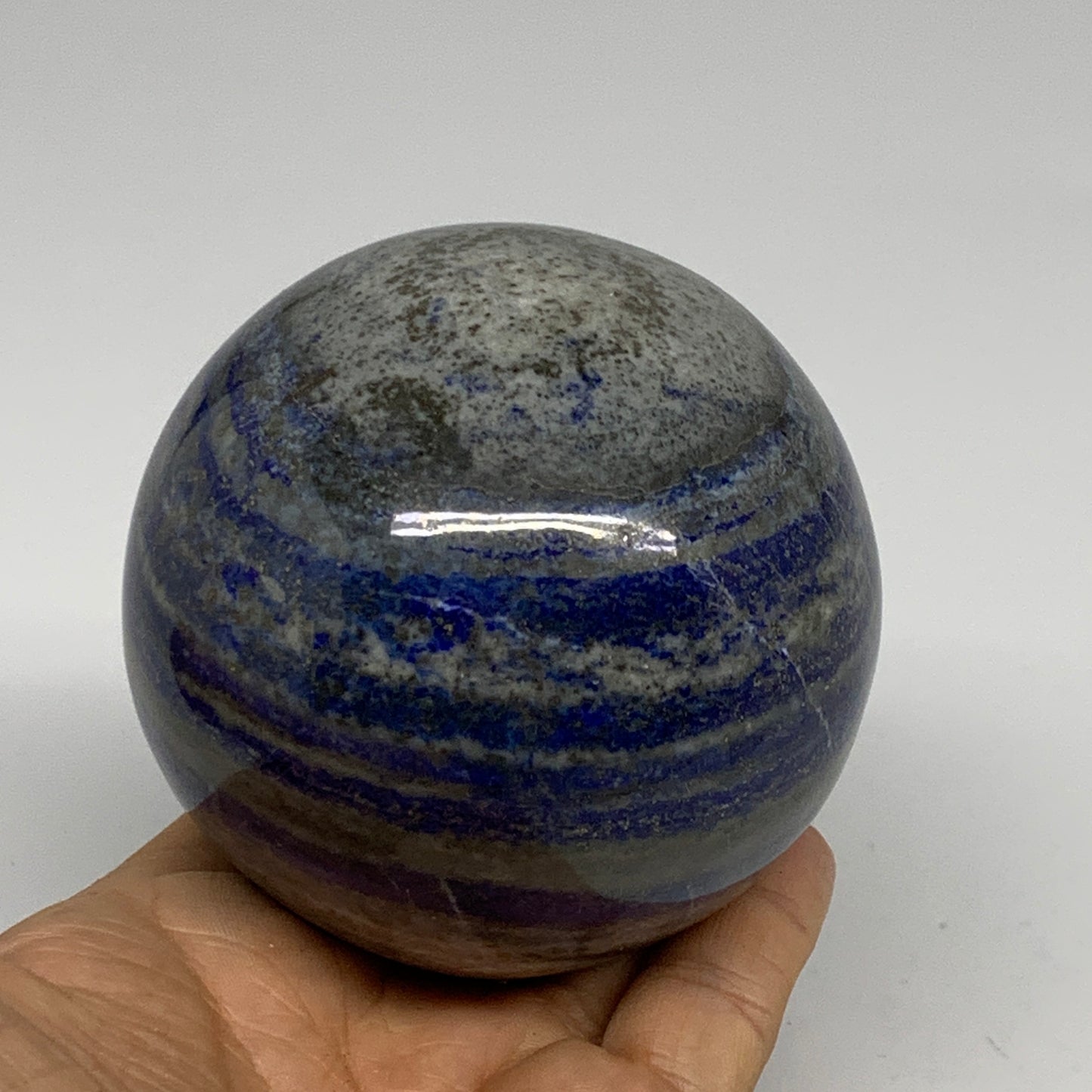 1.82 lbs, 3.2" (81mm), Lapis Lazuli Sphere Ball Gemstone @Afghanistan, B33237