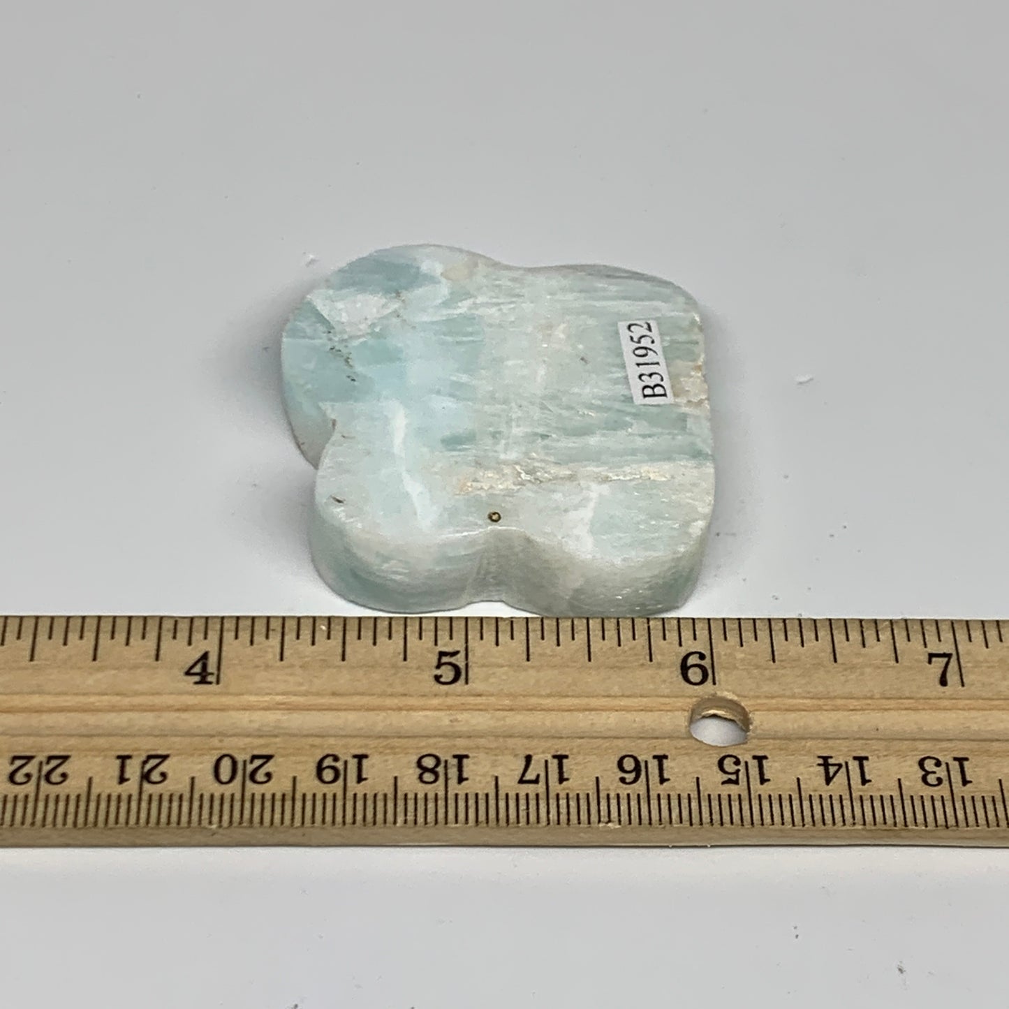 60.1g, 1.9"x1.9"x0.4", Natural Caribbean Calcite Cloud Crystal @Afghanistan, B31