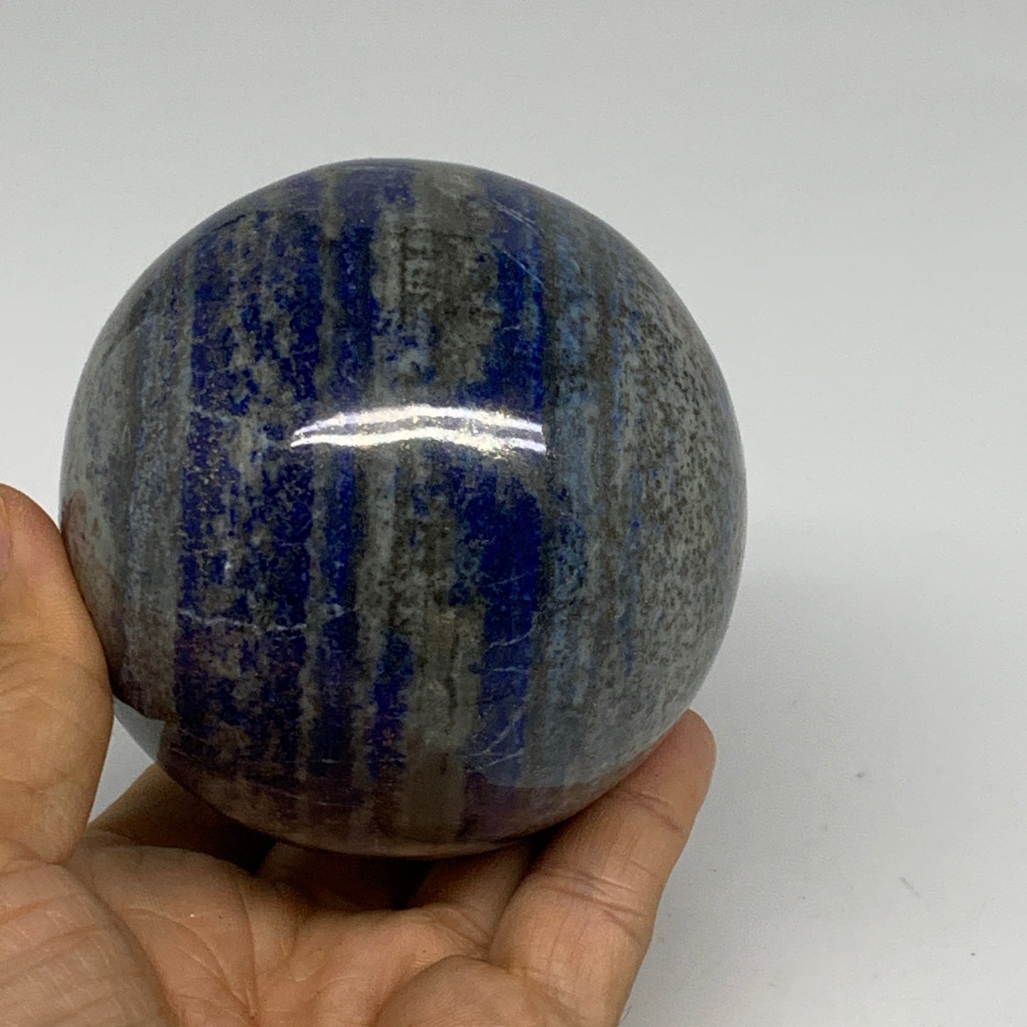 1.82 lbs, 3.2" (81mm), Lapis Lazuli Sphere Ball Gemstone @Afghanistan, B33237