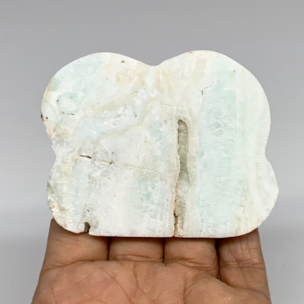 86.6g, 2.9"x2.3"x0.3", Natural Caribbean Calcite Cloud Crystal @Afghanistan, B31