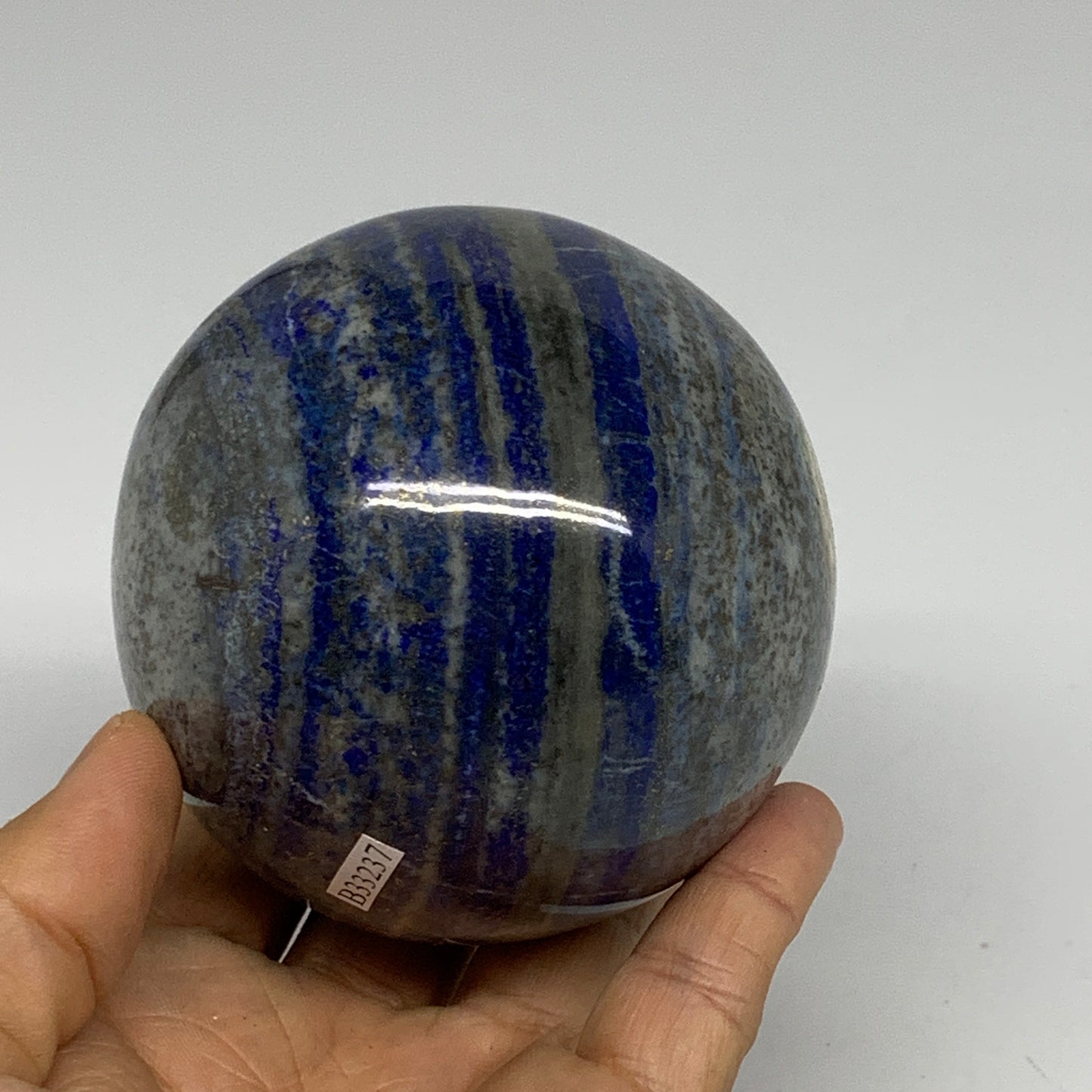 1.82 lbs, 3.2" (81mm), Lapis Lazuli Sphere Ball Gemstone @Afghanistan, B33237