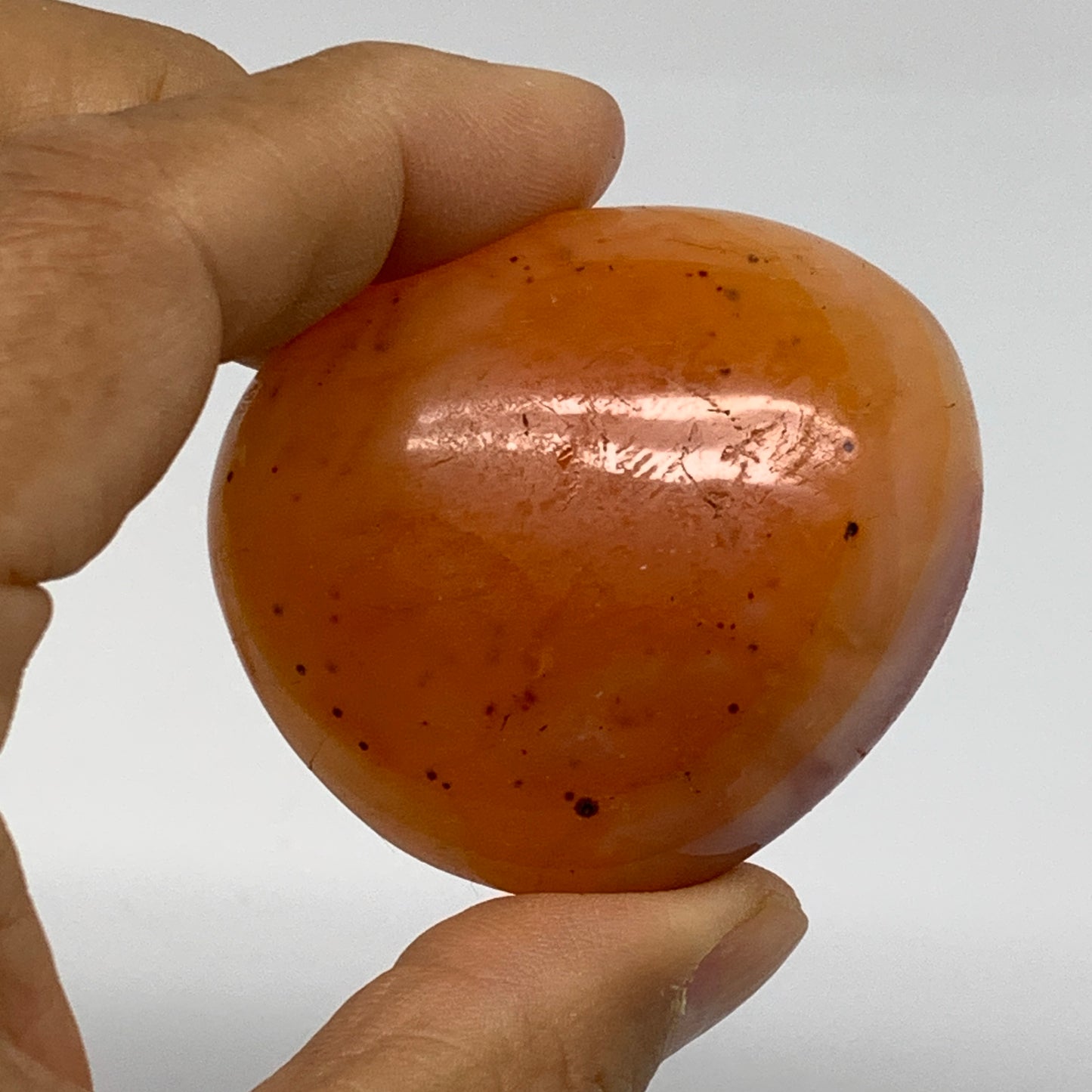 207.1g, 2"-2.2", 2pcs, Red Carnelian Palm-Stone Gem Crystal Polished, B37632