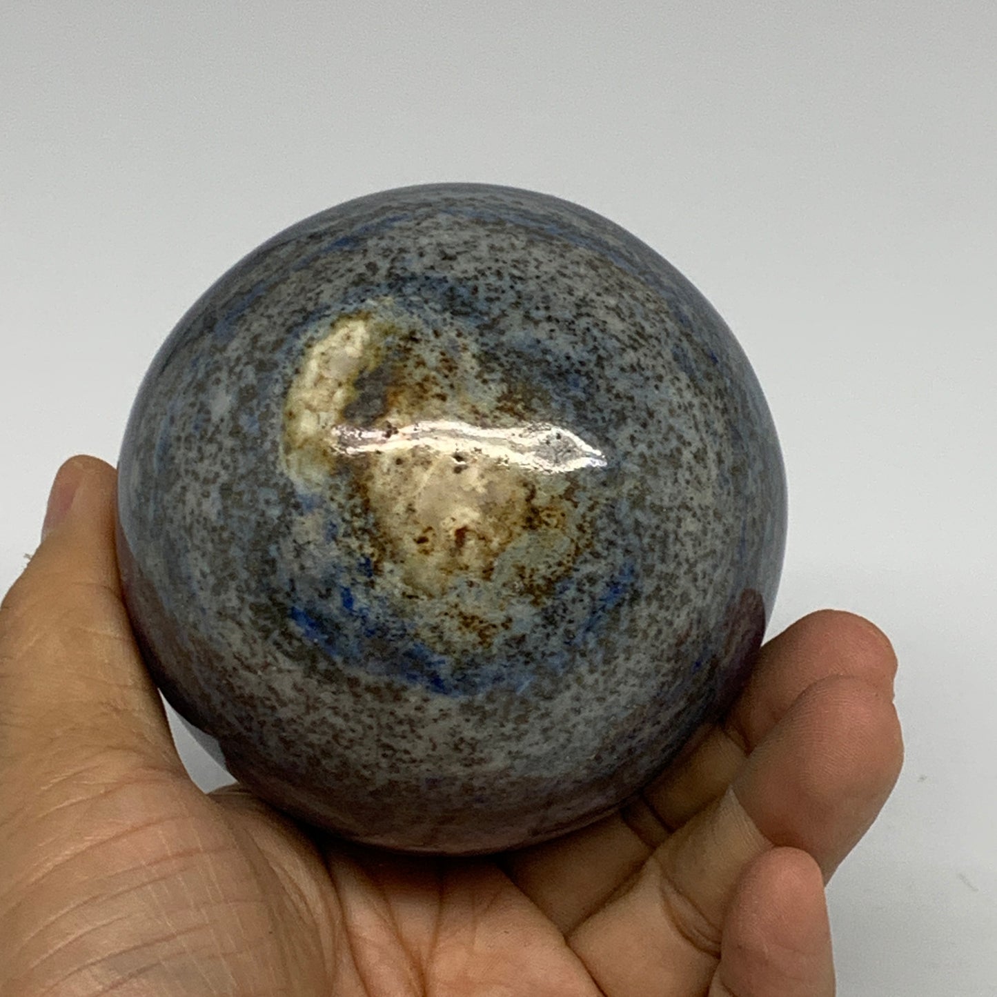 1.82 lbs, 3.2" (81mm), Lapis Lazuli Sphere Ball Gemstone @Afghanistan, B33237