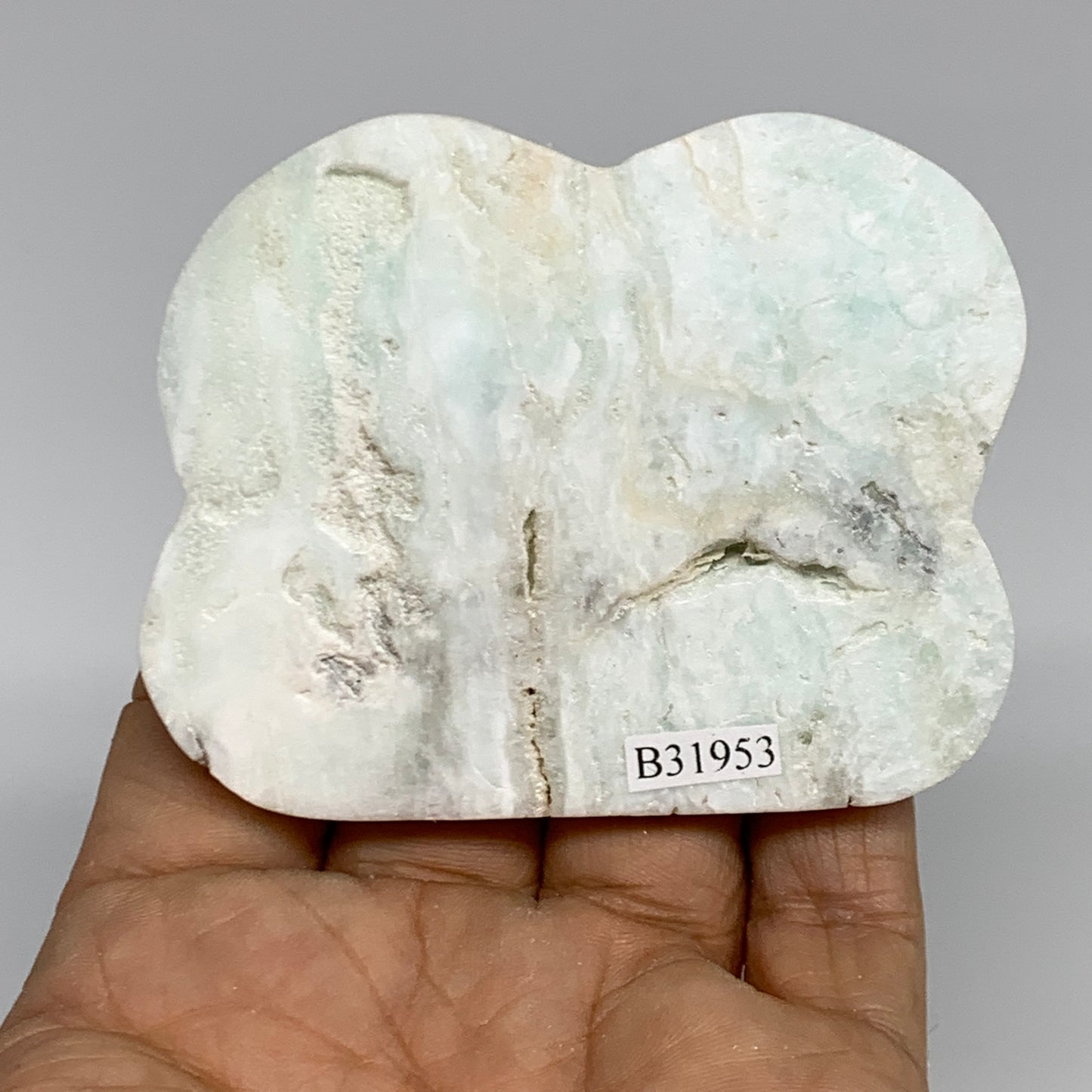 86.6g, 2.9"x2.3"x0.3", Natural Caribbean Calcite Cloud Crystal @Afghanistan, B31