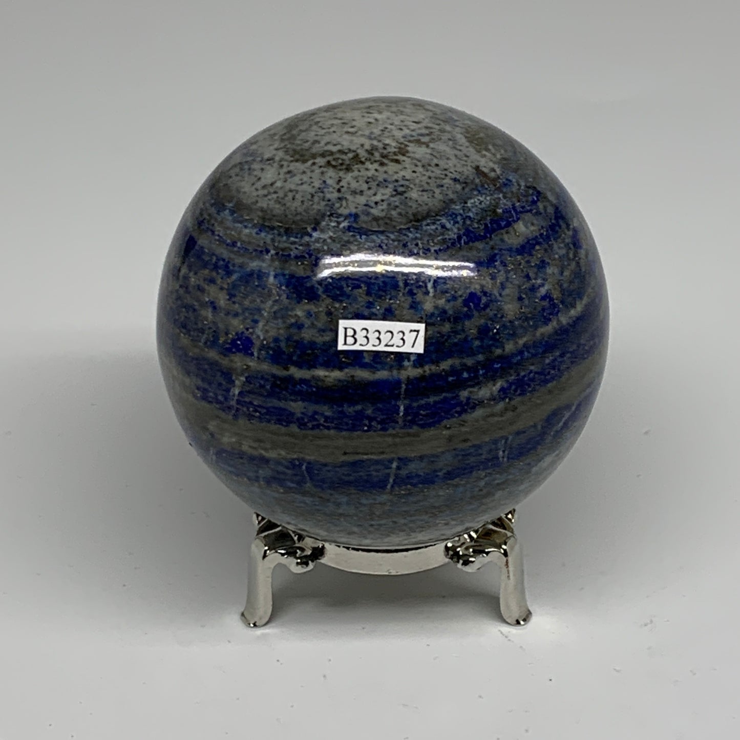 1.82 lbs, 3.2" (81mm), Lapis Lazuli Sphere Ball Gemstone @Afghanistan, B33237