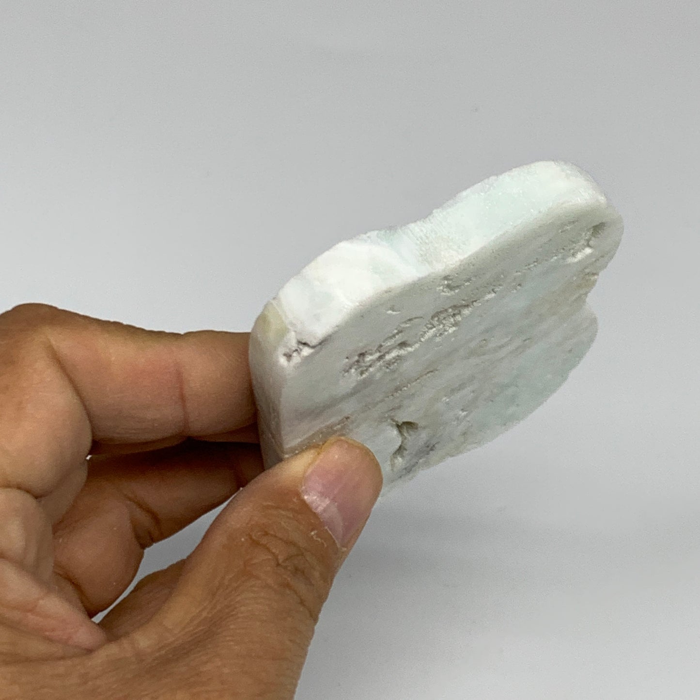 86.6g, 2.9"x2.3"x0.3", Natural Caribbean Calcite Cloud Crystal @Afghanistan, B31