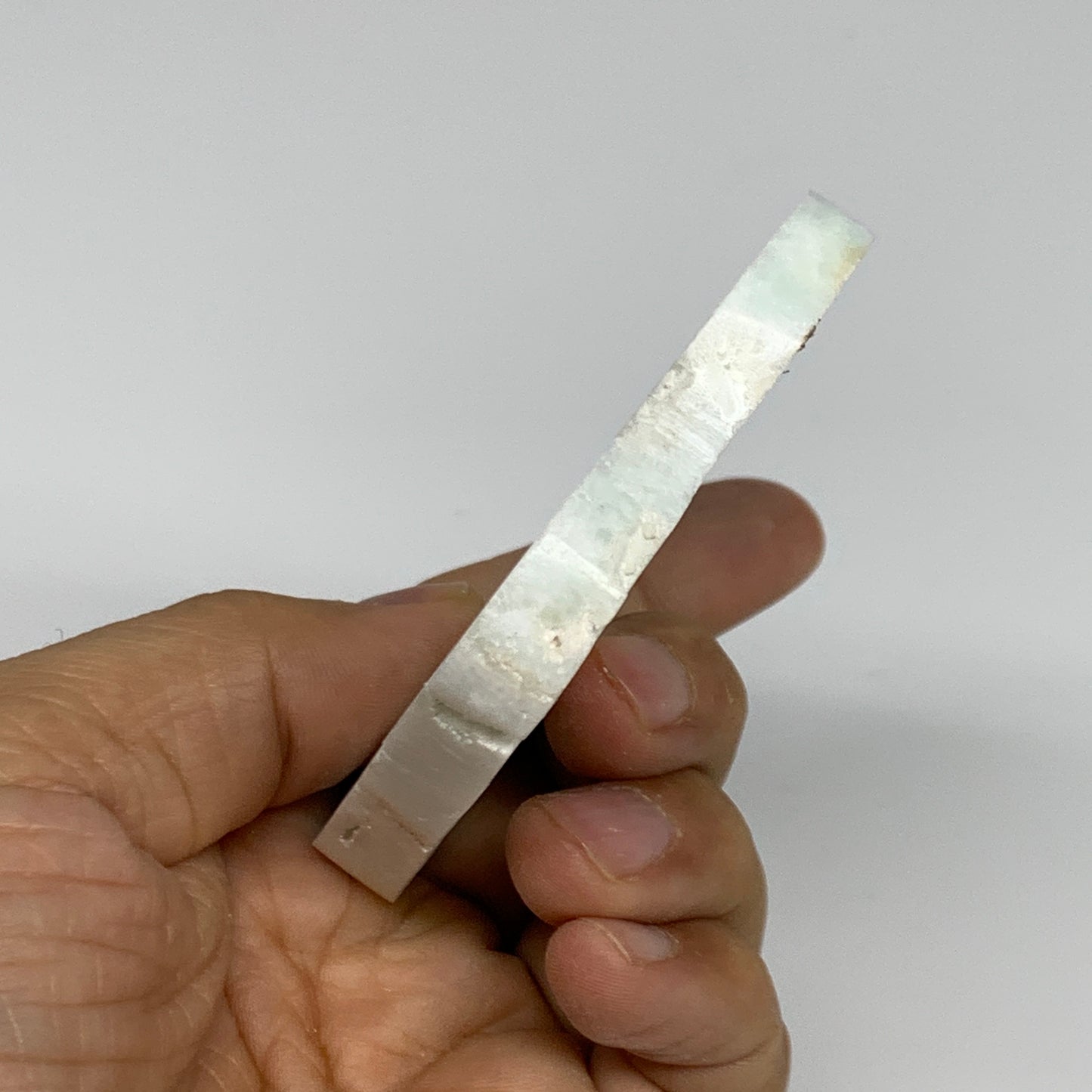 86.6g, 2.9"x2.3"x0.3", Natural Caribbean Calcite Cloud Crystal @Afghanistan, B31