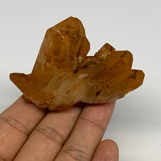 59.3g, 2.7"x1.4"x1.6", Orange Quartz Cluster Crystal Terminated @Brazil, B28942