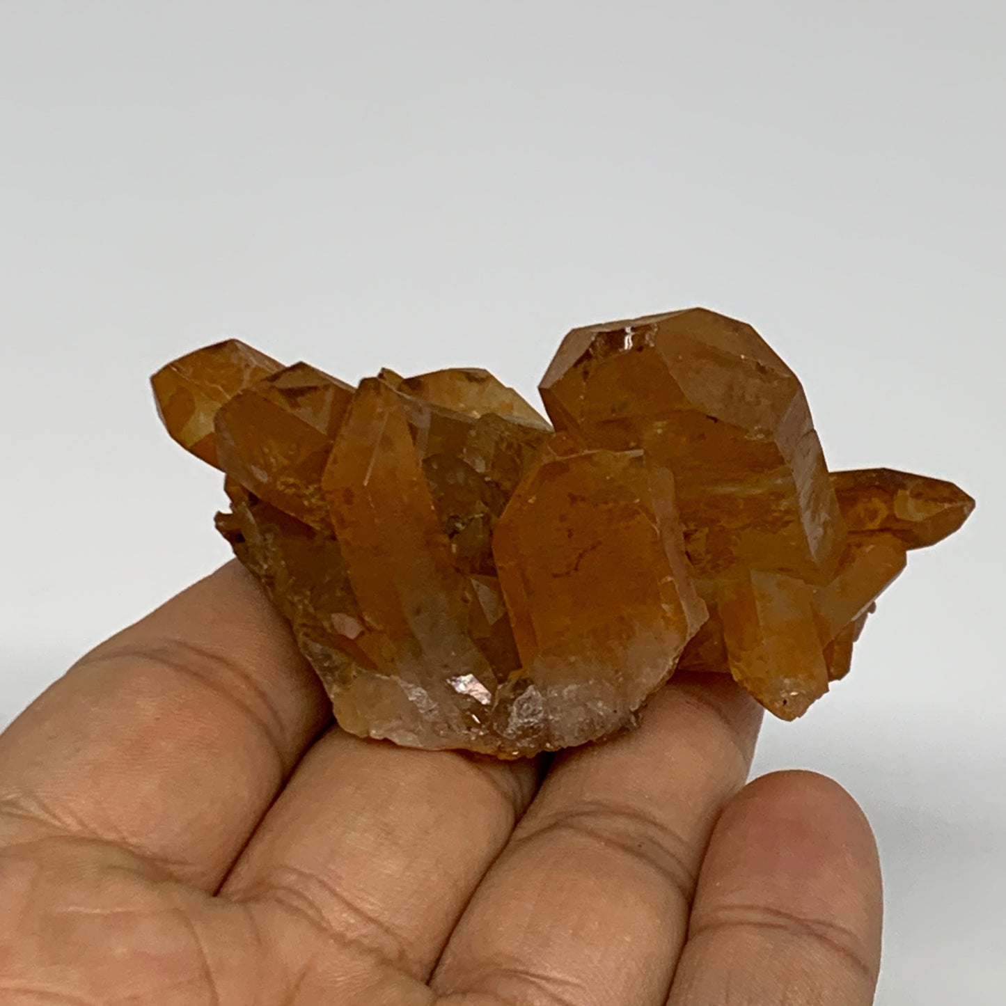 59.3g, 2.7"x1.4"x1.6", Orange Quartz Cluster Crystal Terminated @Brazil, B28942