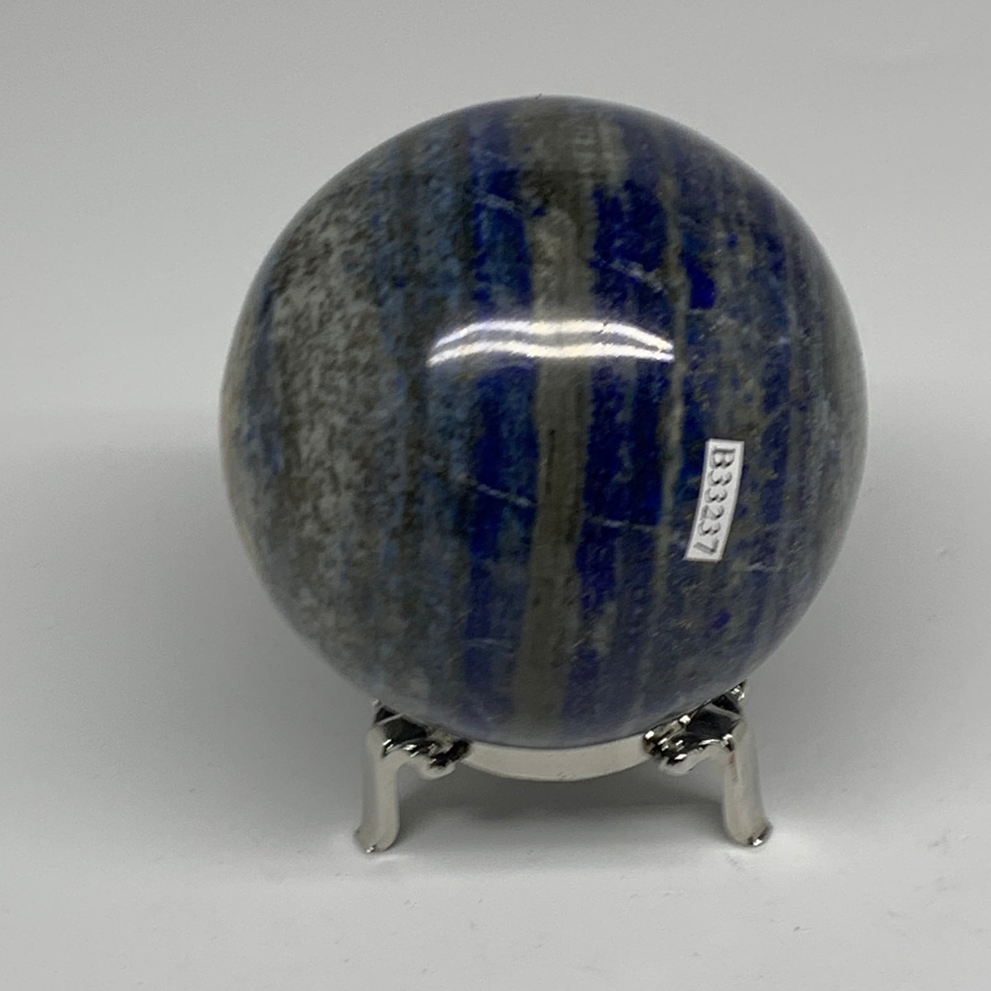 1.82 lbs, 3.2" (81mm), Lapis Lazuli Sphere Ball Gemstone @Afghanistan, B33237