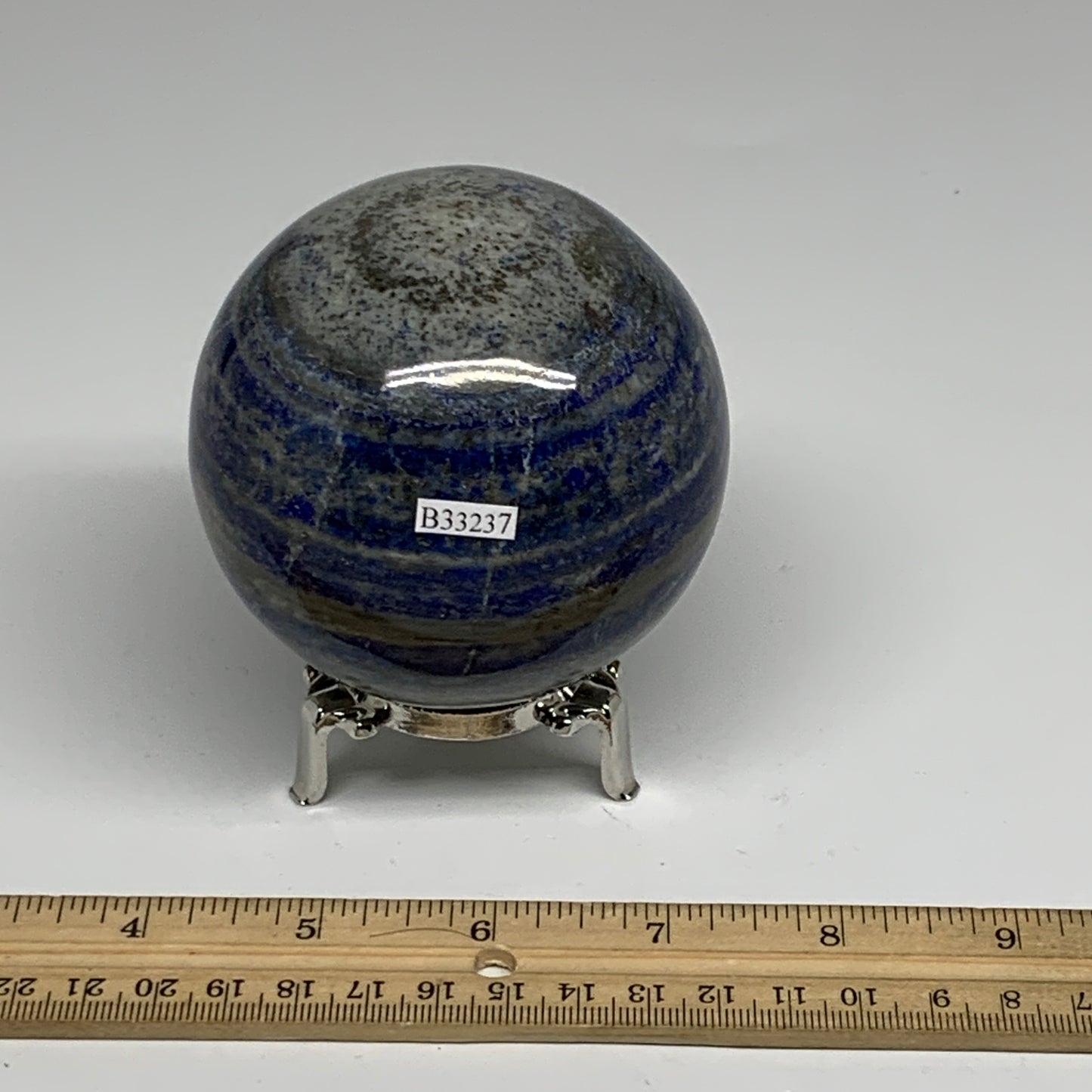 1.82 lbs, 3.2" (81mm), Lapis Lazuli Sphere Ball Gemstone @Afghanistan, B33237