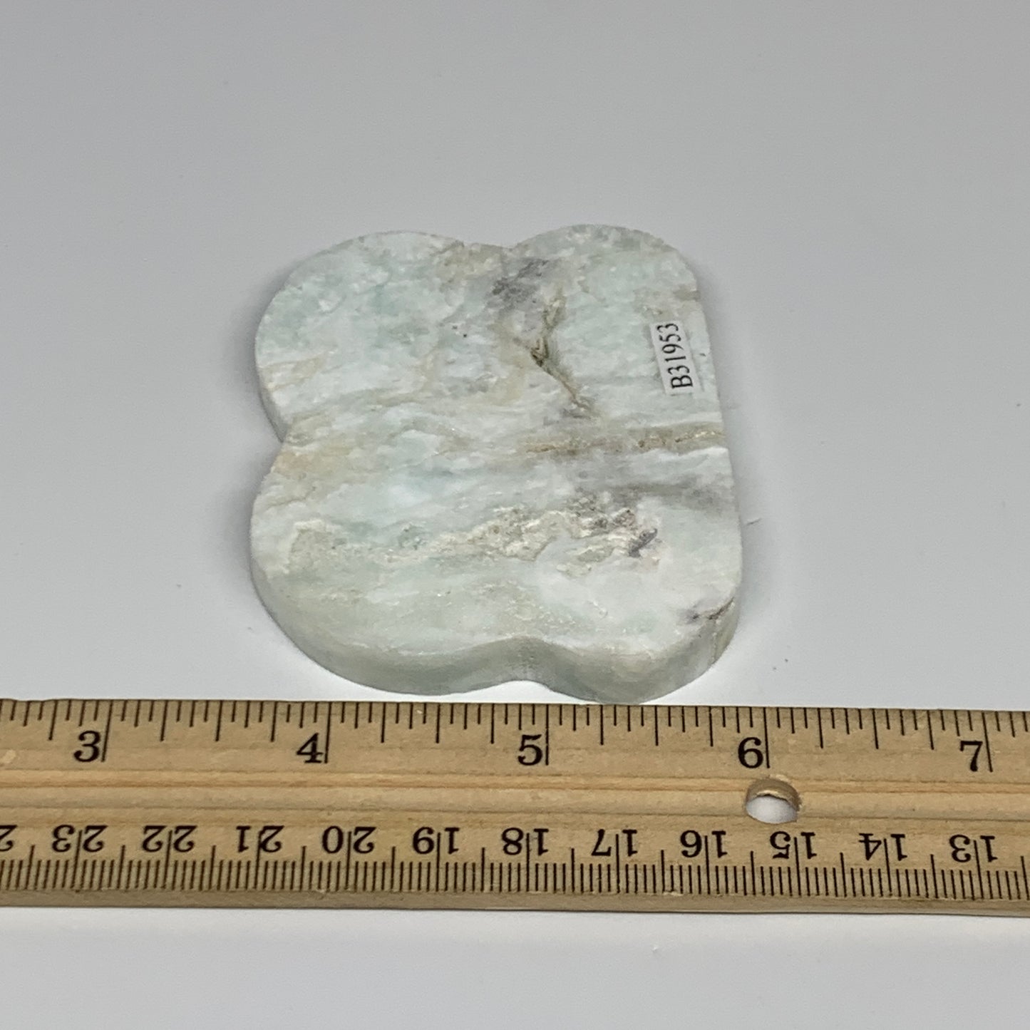 86.6g, 2.9"x2.3"x0.3", Natural Caribbean Calcite Cloud Crystal @Afghanistan, B31
