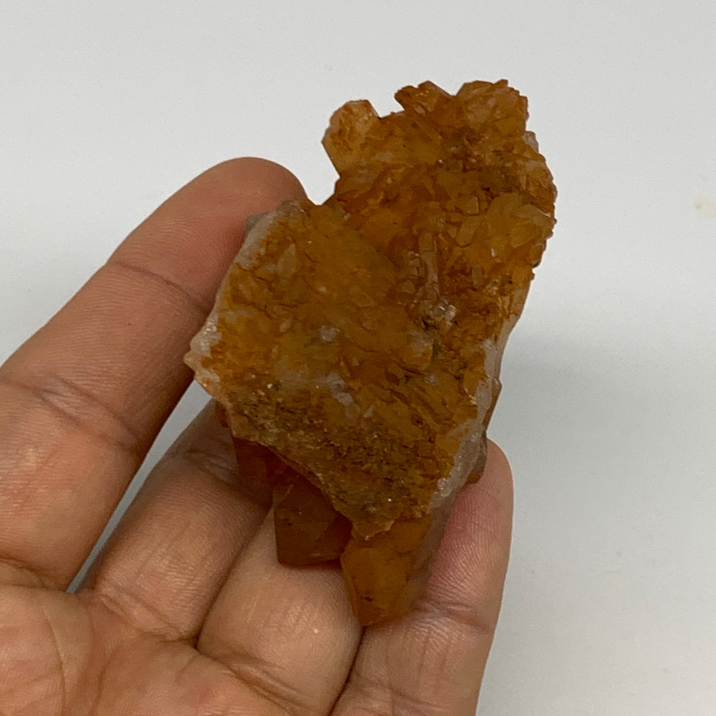 59.3g, 2.7"x1.4"x1.6", Orange Quartz Cluster Crystal Terminated @Brazil, B28942