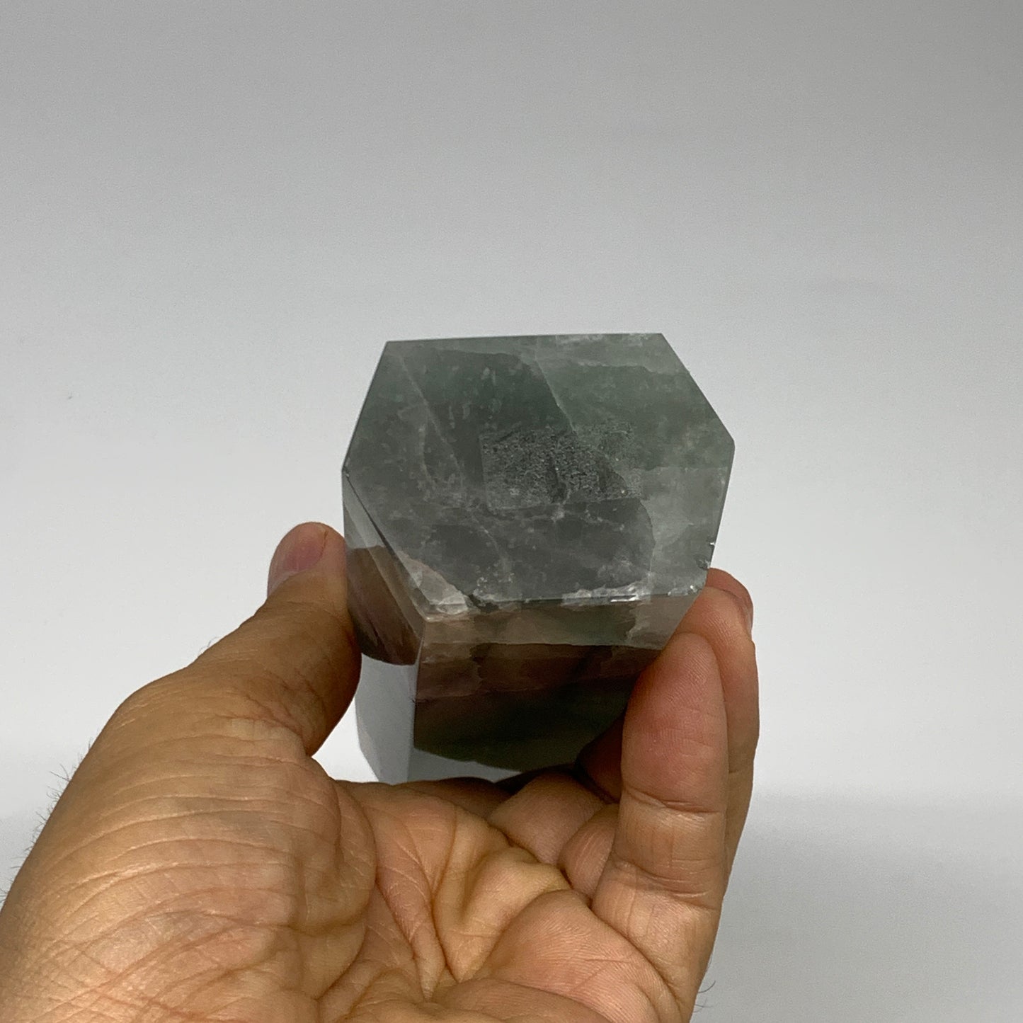 1.2 lbs,  6.3"x1.9"x1.4" Natural Fluorite Tower Obelisk Point Crystal, B29692