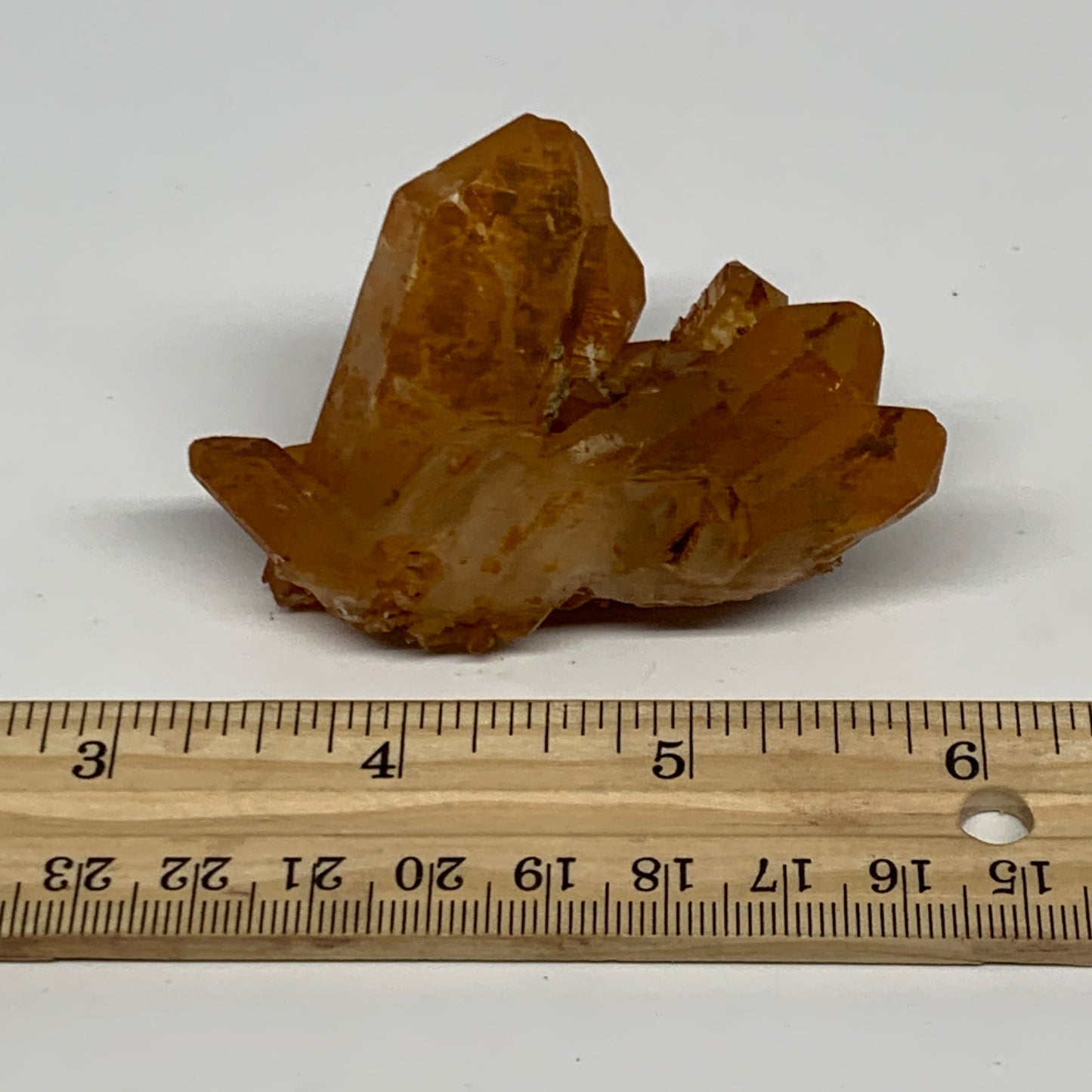 59.3g, 2.7"x1.4"x1.6", Orange Quartz Cluster Crystal Terminated @Brazil, B28942