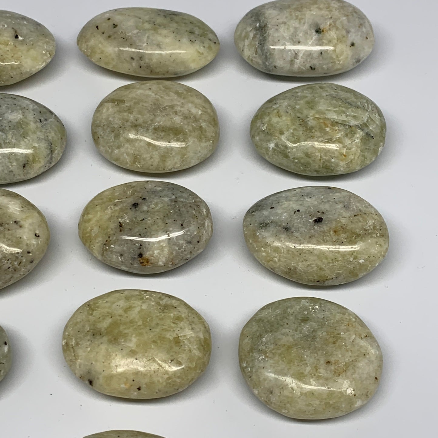 2.2 Lbs, 2"-2.5", 13pcs, Yellow Calcite Palm-Stone Crystal Polished, B17776