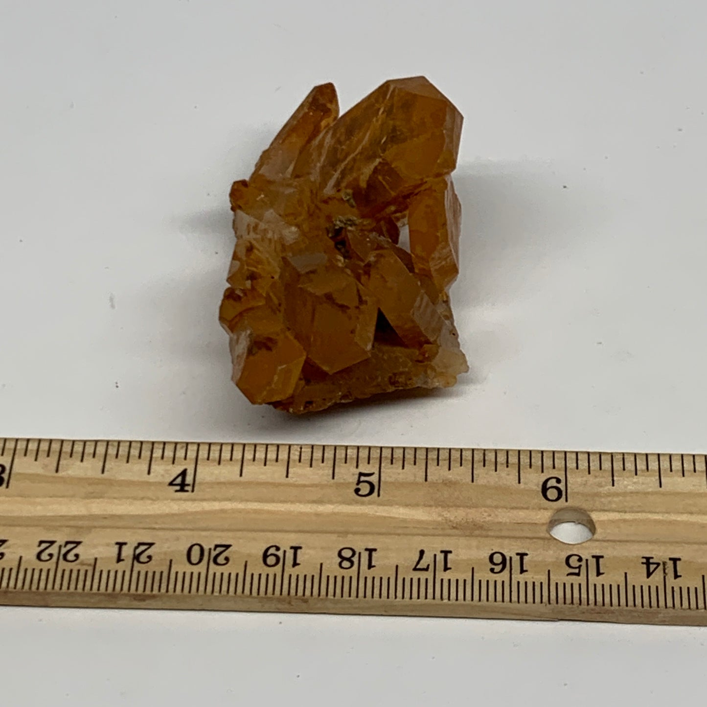 59.3g, 2.7"x1.4"x1.6", Orange Quartz Cluster Crystal Terminated @Brazil, B28942