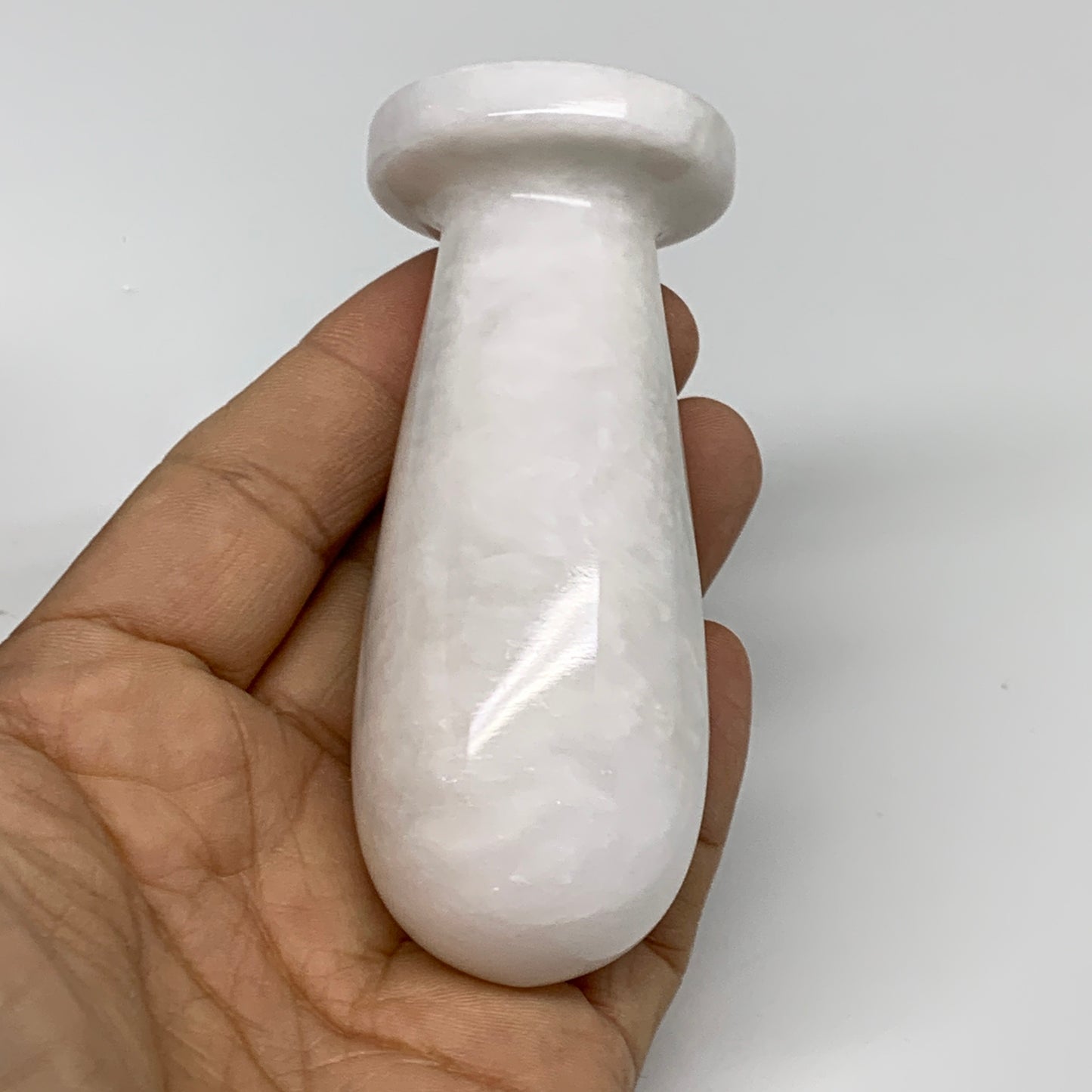 1.32 lbs, 3"x3", Natural Marble Crystal Pestle and Mortar Handmade, B32575