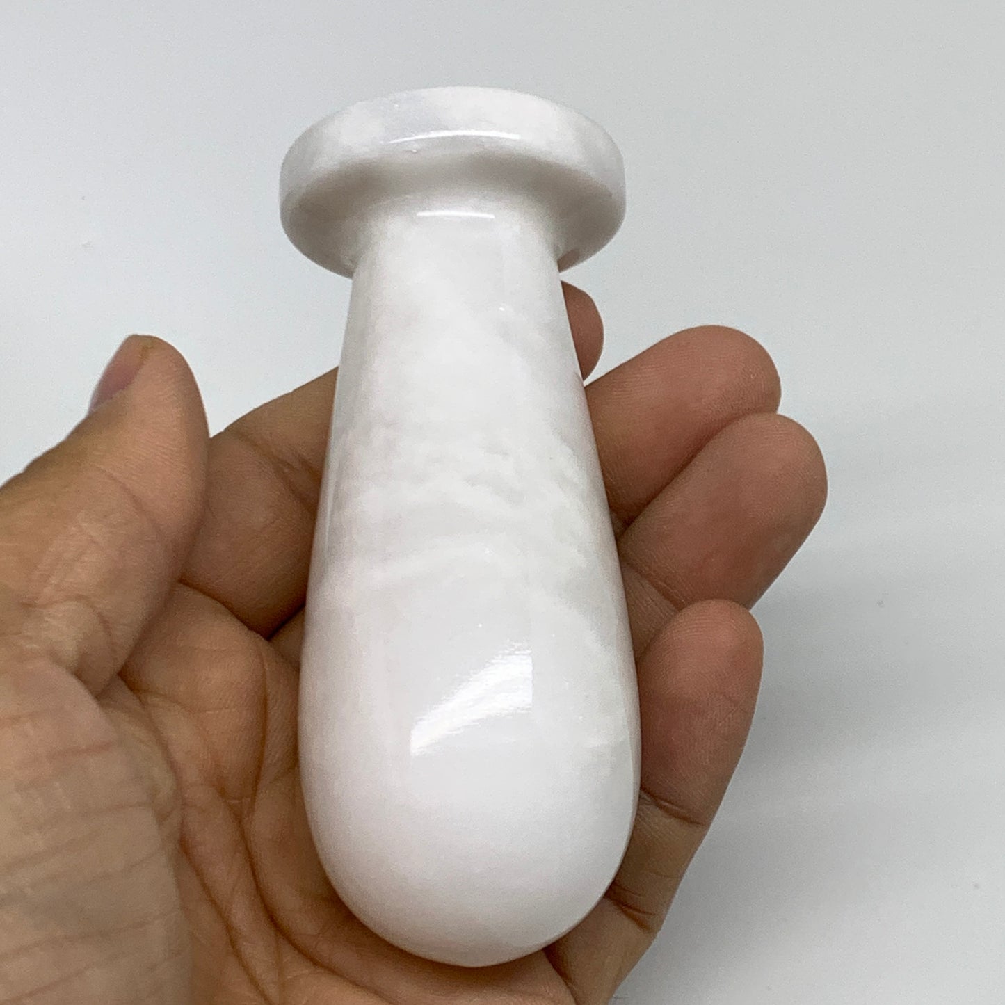 1.32 lbs, 3"x3", Natural Marble Crystal Pestle and Mortar Handmade, B32575
