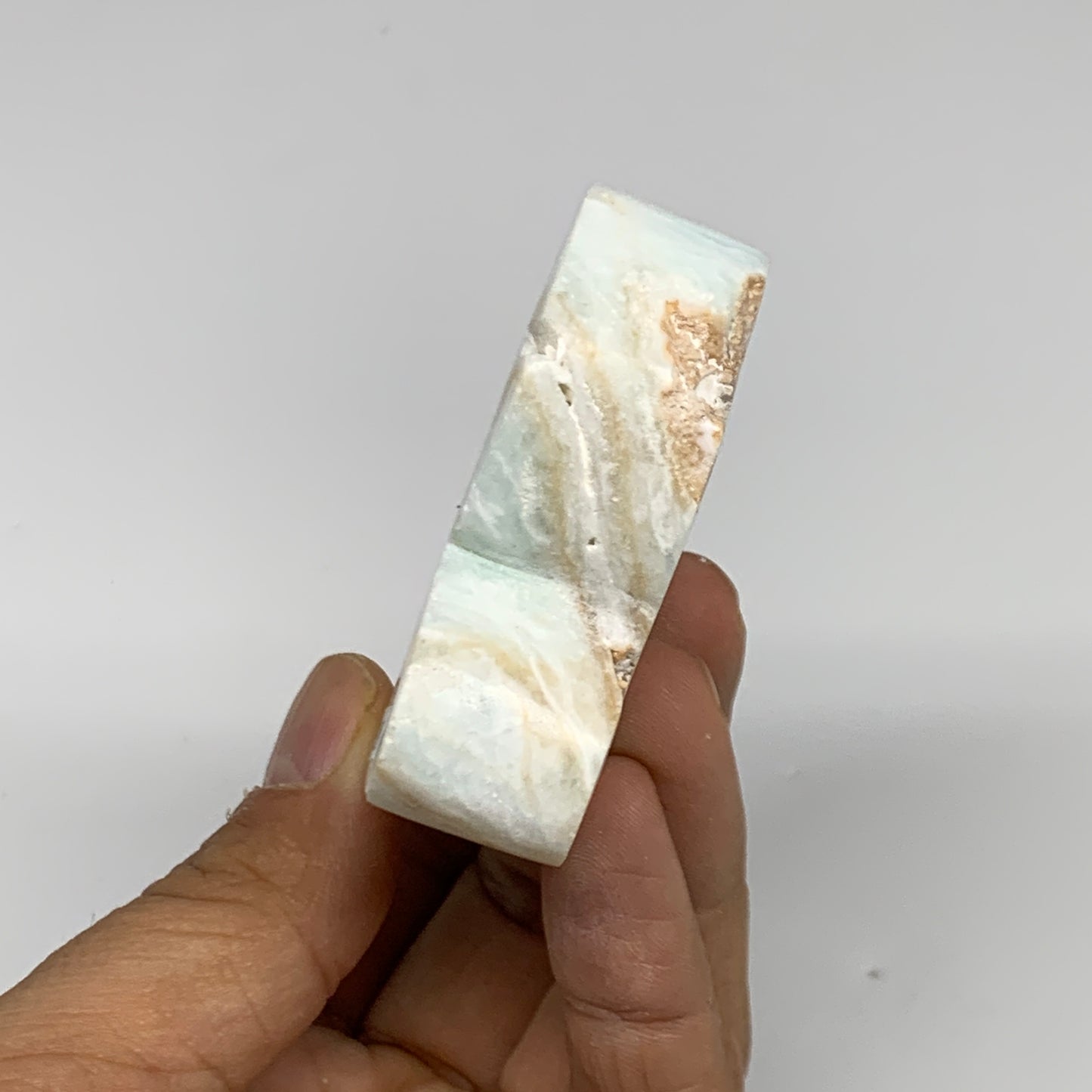 135.1g, 2.9"x2.1"x0.7", Natural Caribbean Calcite Cloud Crystal @Afghanistan, B3